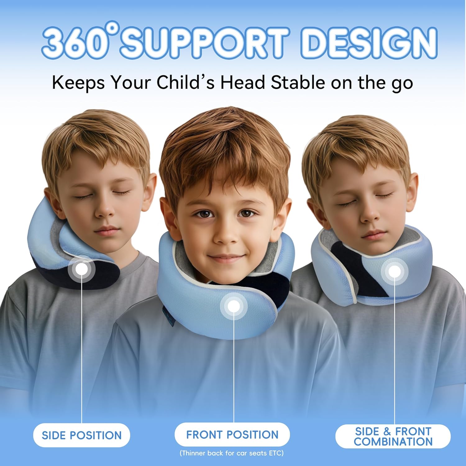 Proglobe Junior Travel Neck Pillow - Ergonomic Soft Washable Ages 413