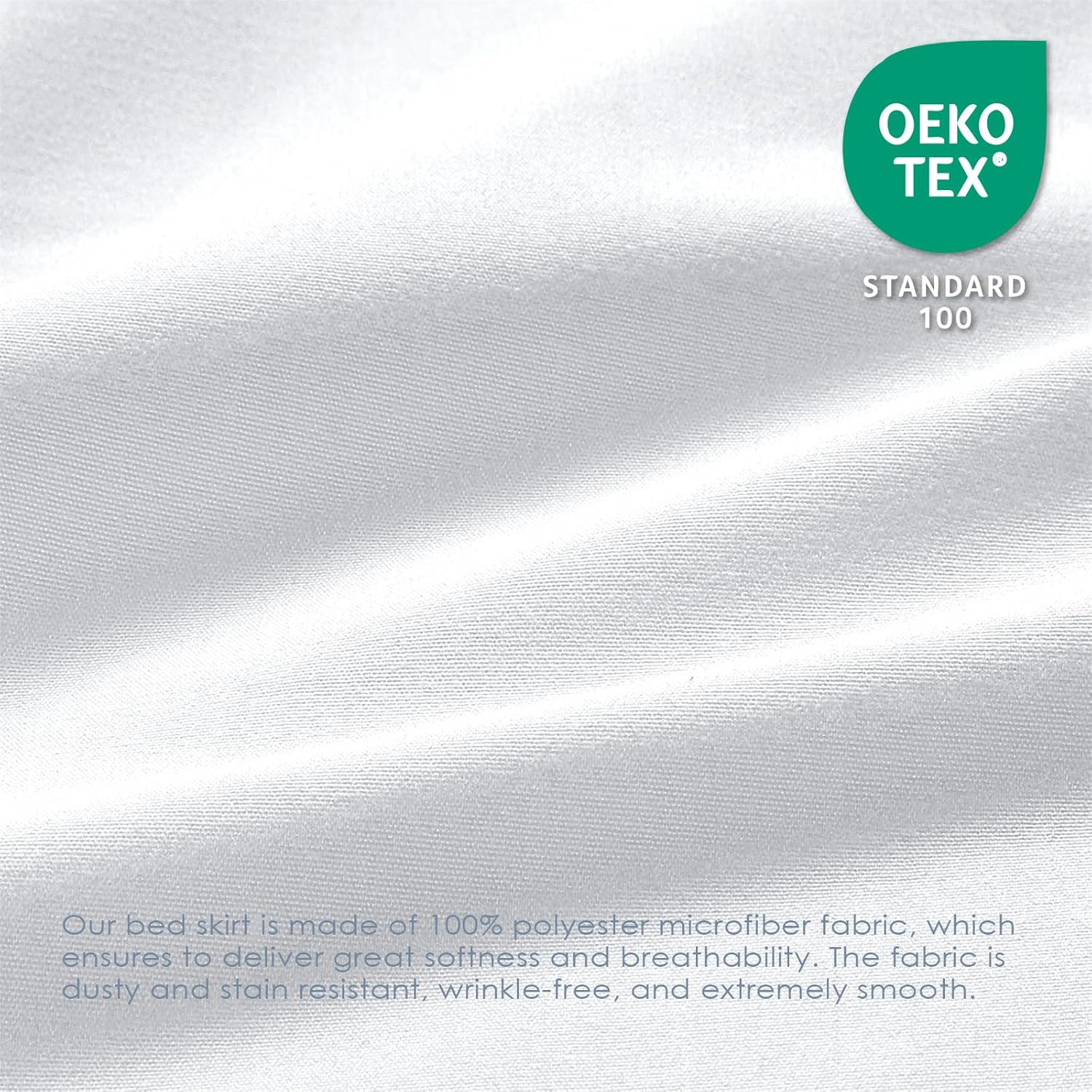 FreshCulture Queen Bed Skirt with Elastic Wrap 1