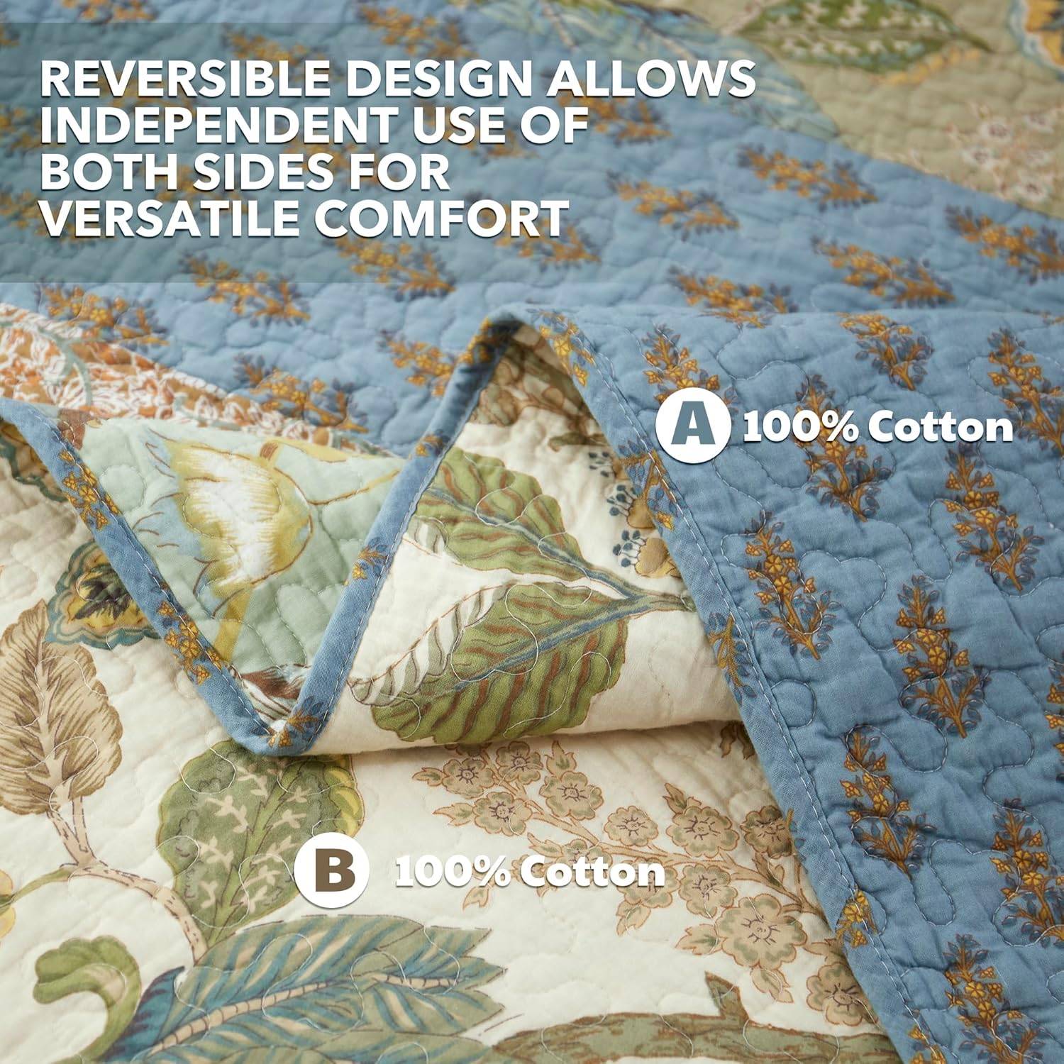 NEWLAKE California King Quilt Set with Patchwork Design
