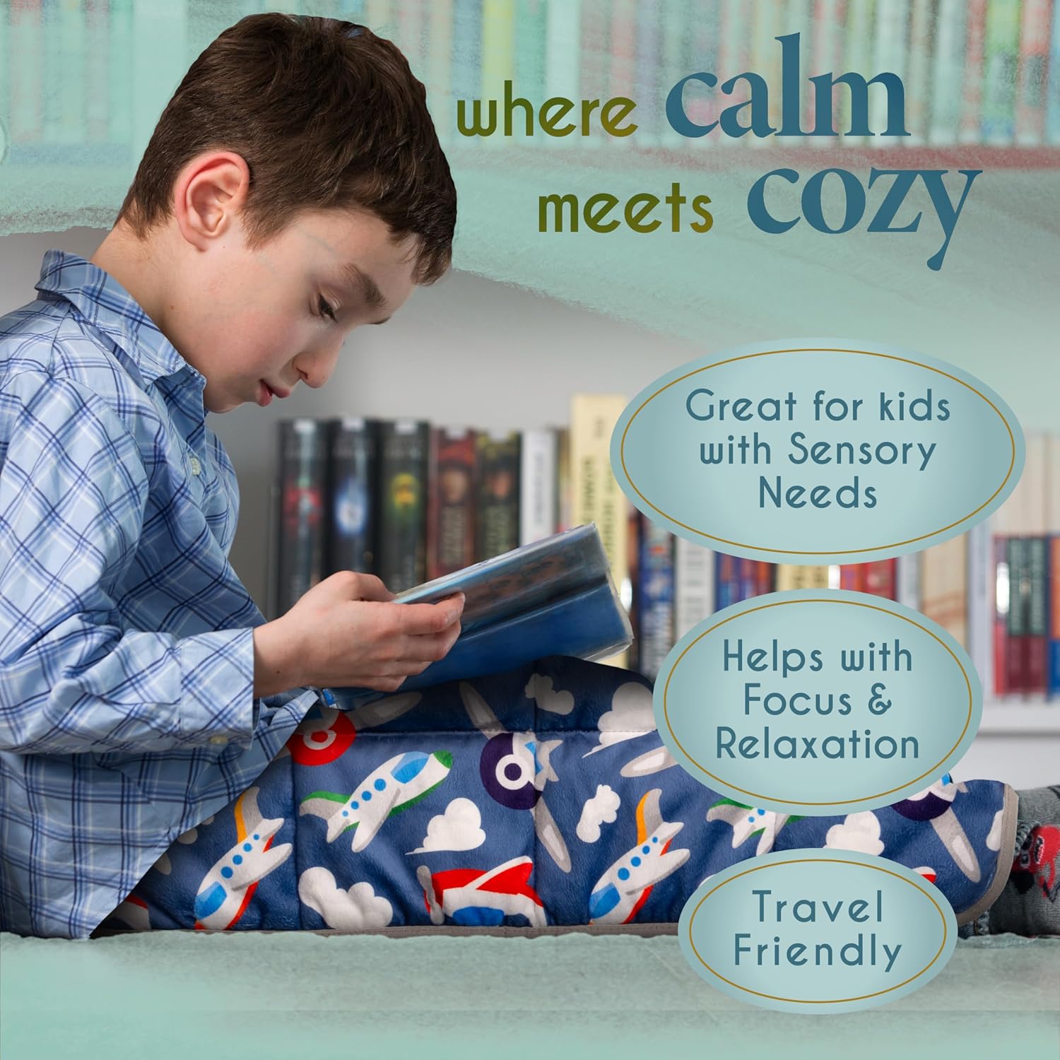 Florensi Weighted Lap Pad for Kids 3 lbs - Soft Comfortable