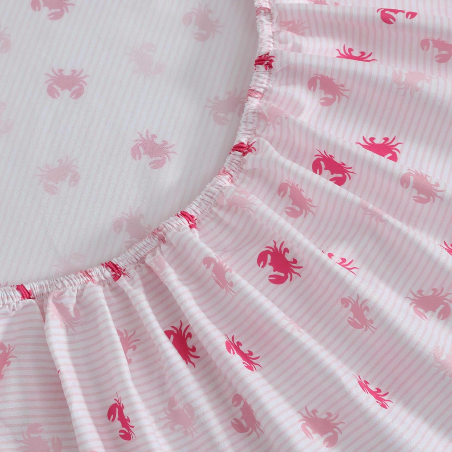 Nautica Kids Twin XL Sheet Set - Axton Crab Pink