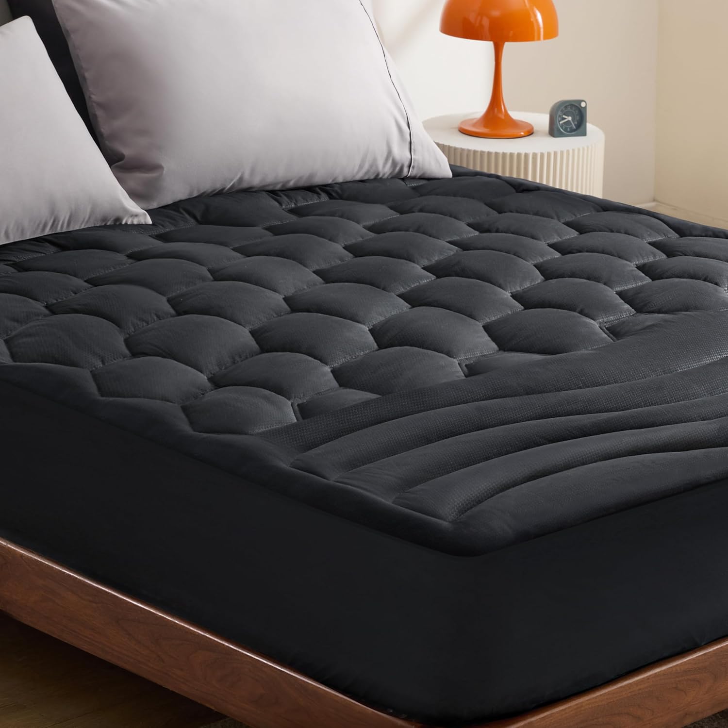 Bedsure Twin XL Mattress Pad - 39x80 Inches Soft Supportive Deep Pocket Black