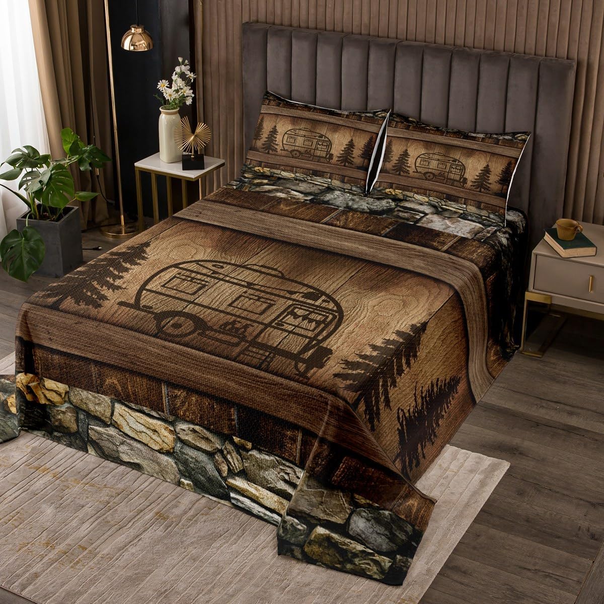 Erosebridal Kids Camper Quilt Set