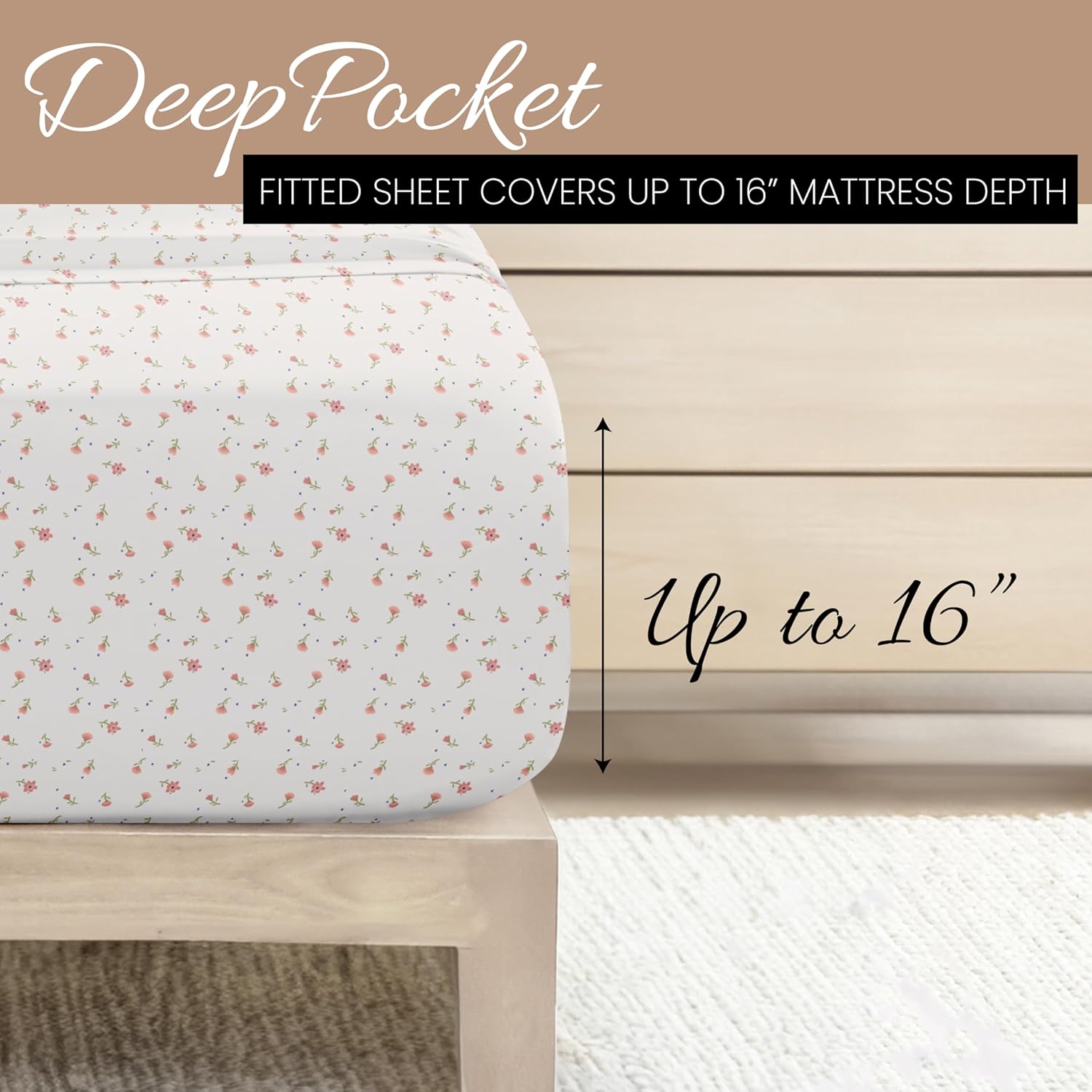 Linen Market Soft Floral Pink Twin Sheet Set 3 Piece
