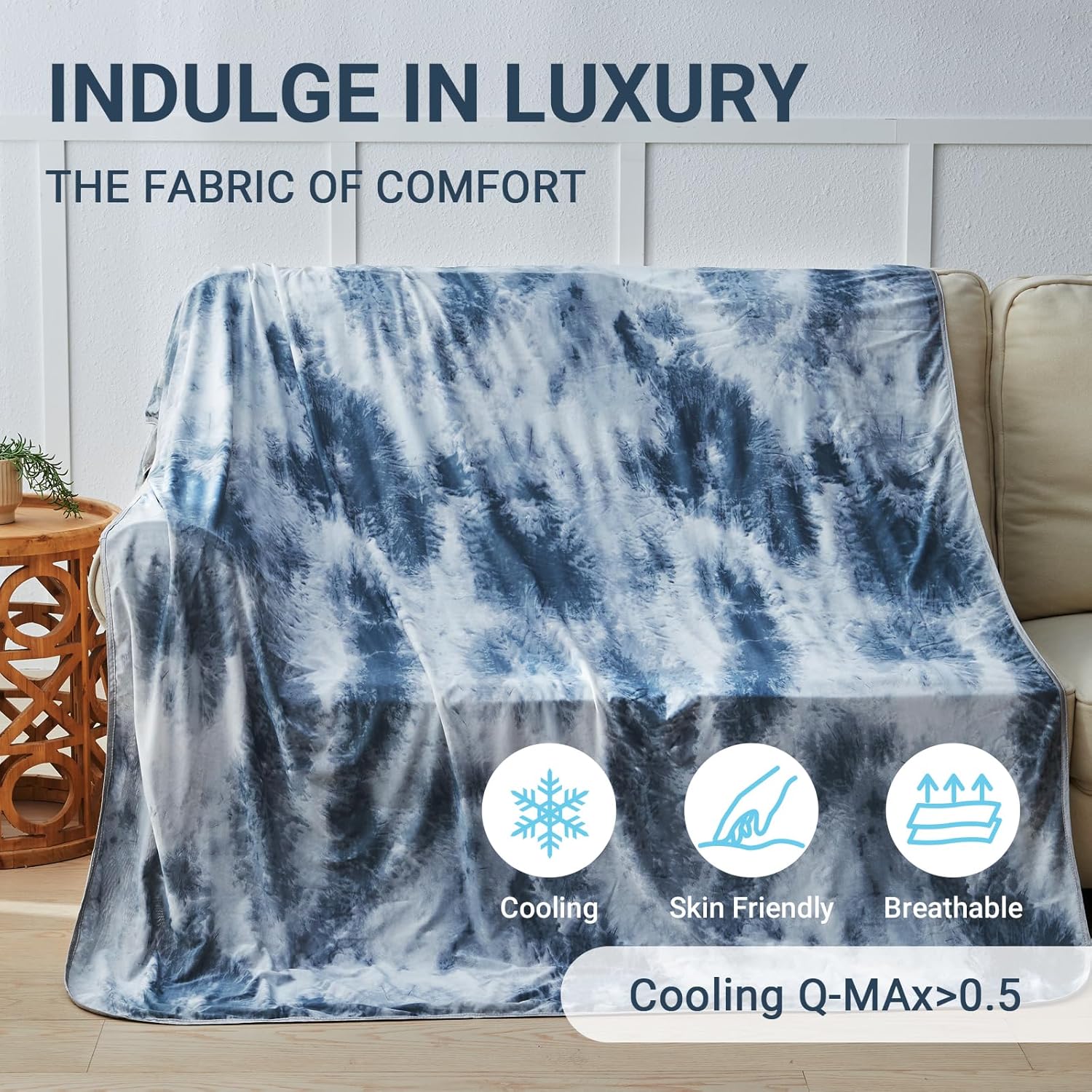 Cooling Blanket for Hot Sleepers 50x70 Throw Size