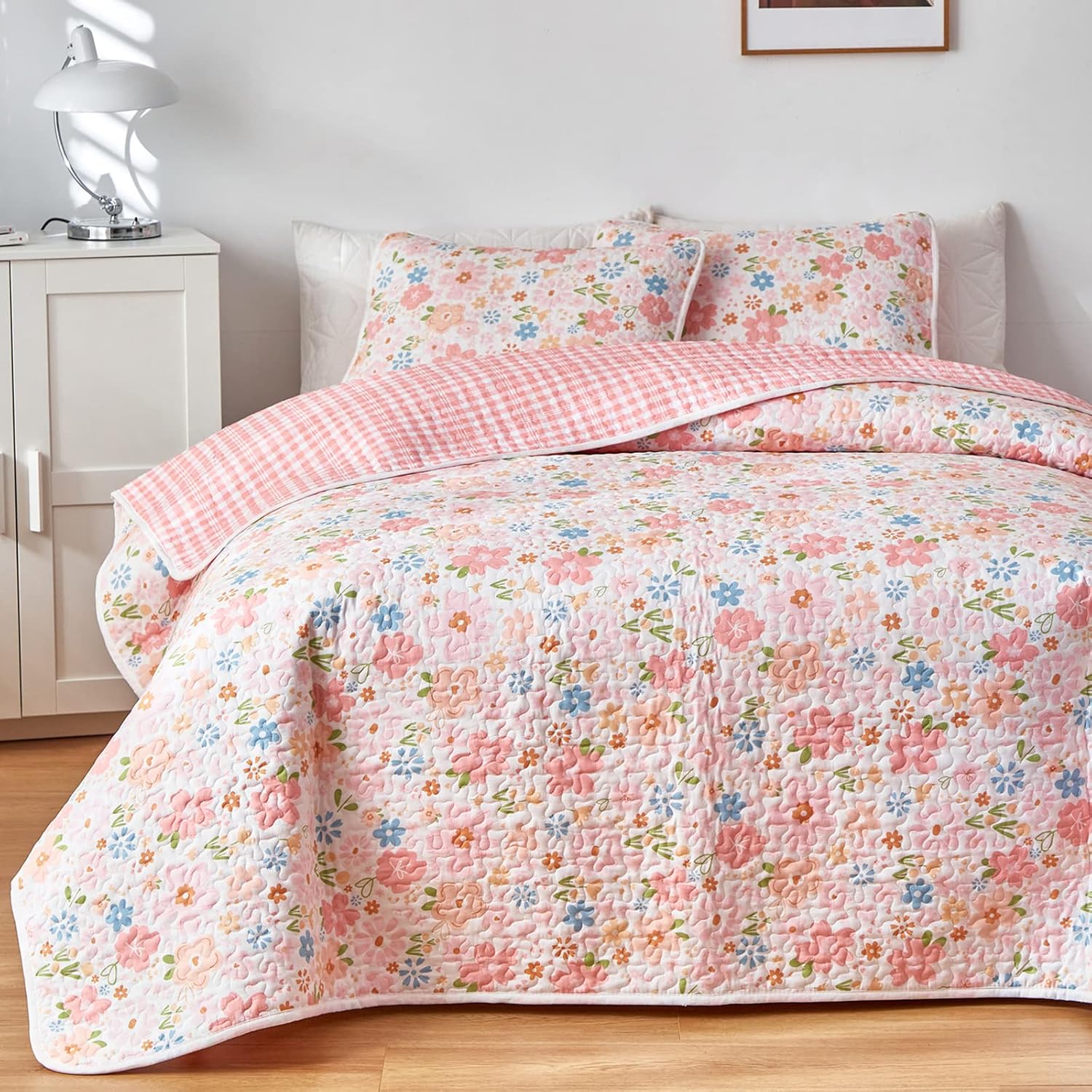 Joyreap 2 Piece Cotton Quilt Set for Girls
