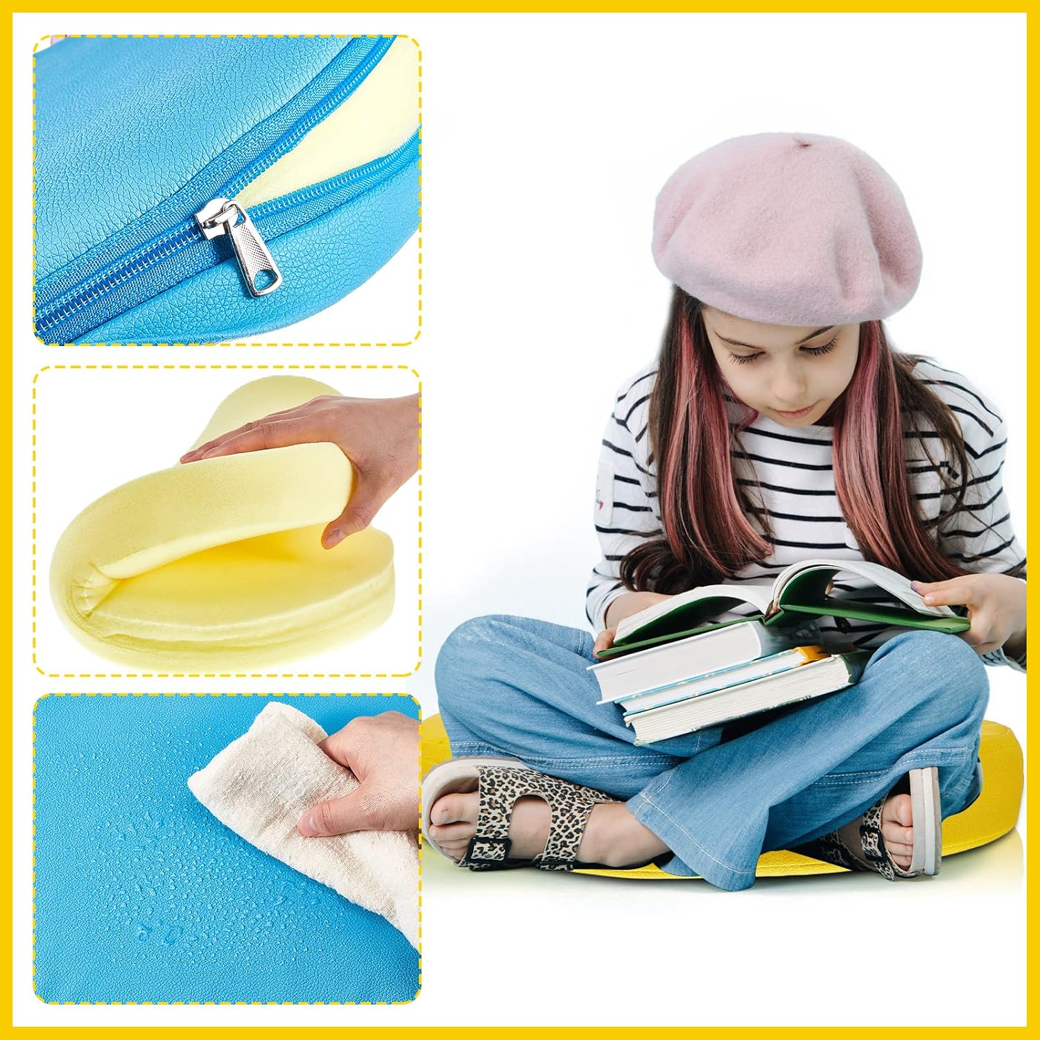 Marsui 8 Pcs Thick Floor Cushions for Classroom 1