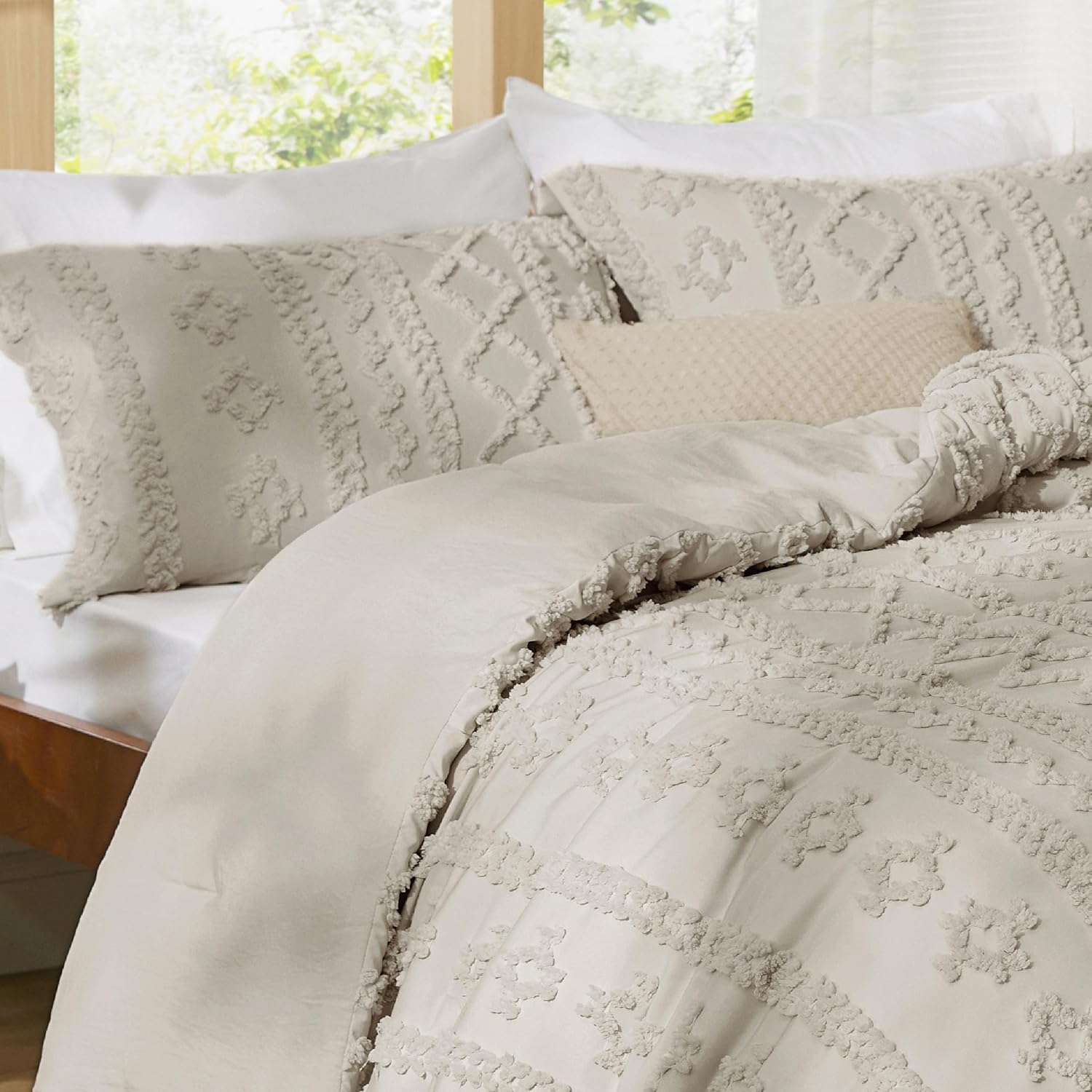 Bedsure Tufted Boho Comforter Set King