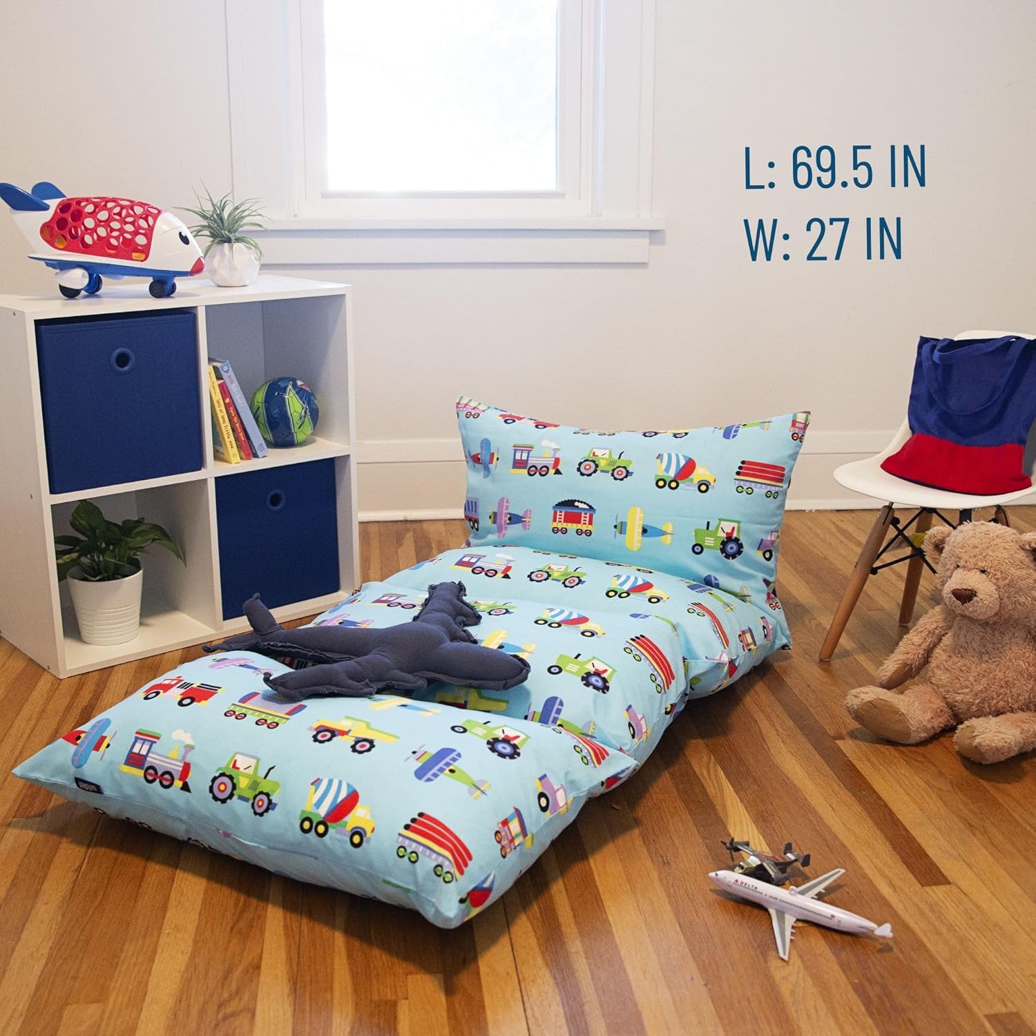 Wildkin Kids Floor Lounger Travel-Friendly Sleepover Ready Fits Standard Pillows