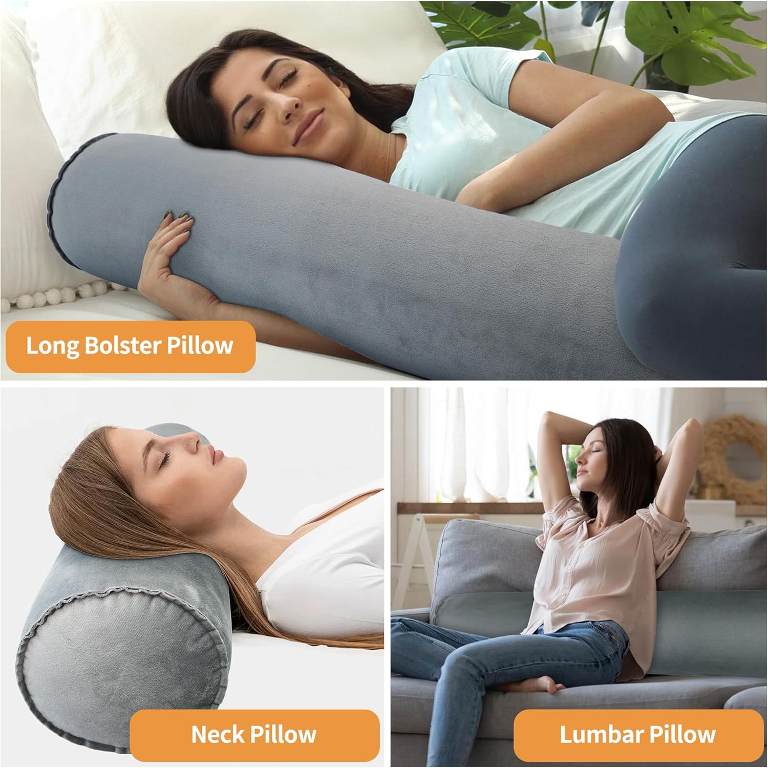 EULANT 2 Pack 35Inch Inflatable Body Pillow for Kids and Adults