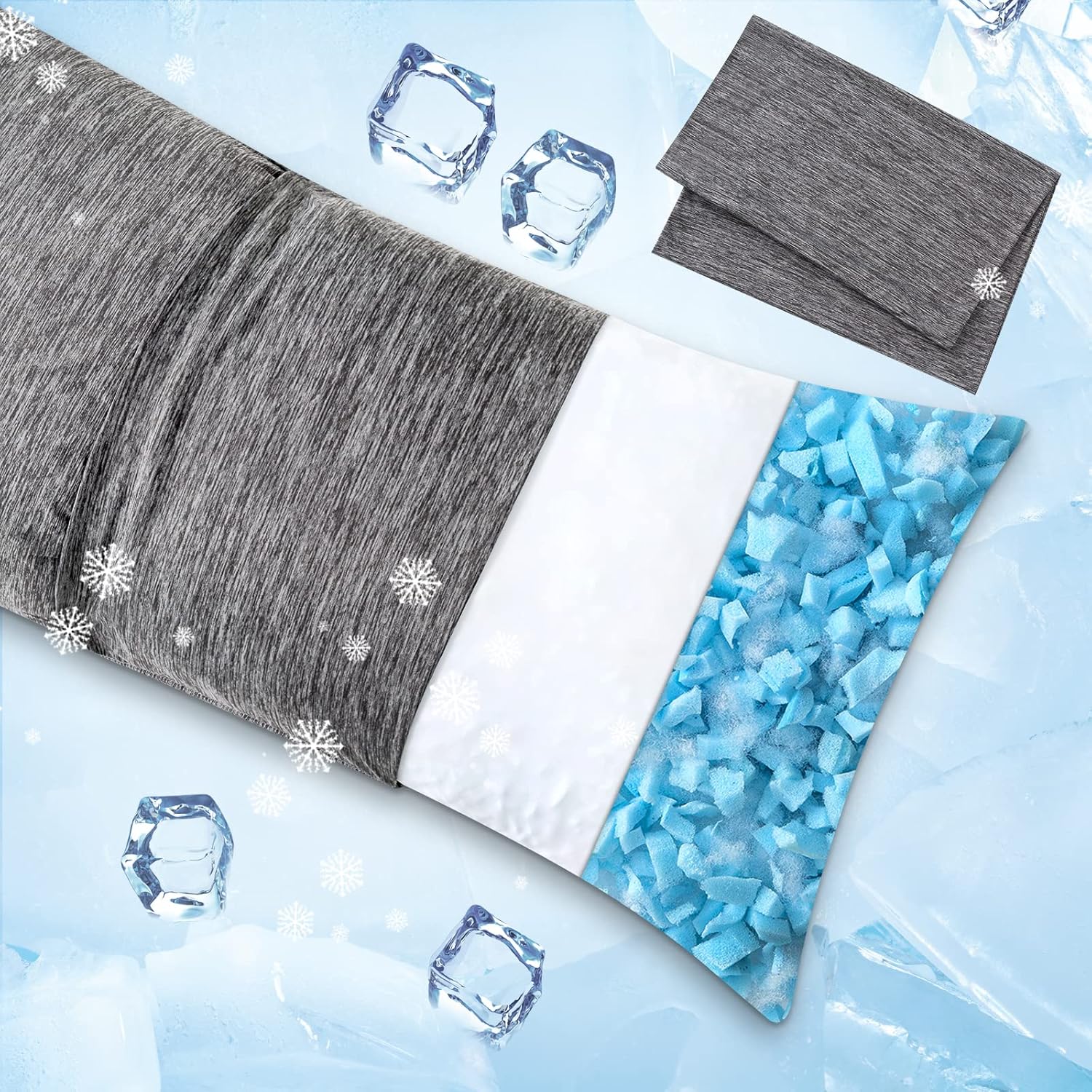 MIULEE Cooling Memory Foam Body Pillow for Adults