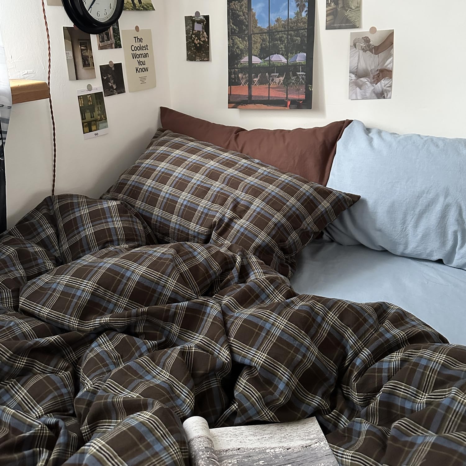 mixinni Buffalo Plaid Duvet Cover Set Twin XL 3 Piece
