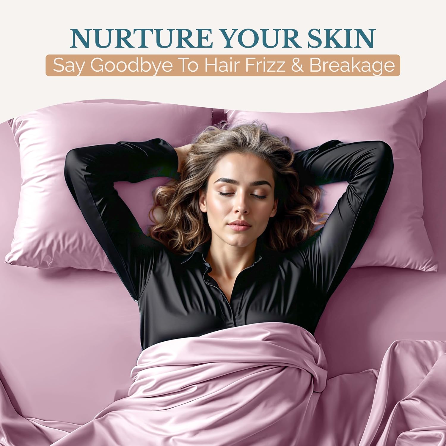 Casa Platino Twin Satin Sheets Set 3 pcs Pink