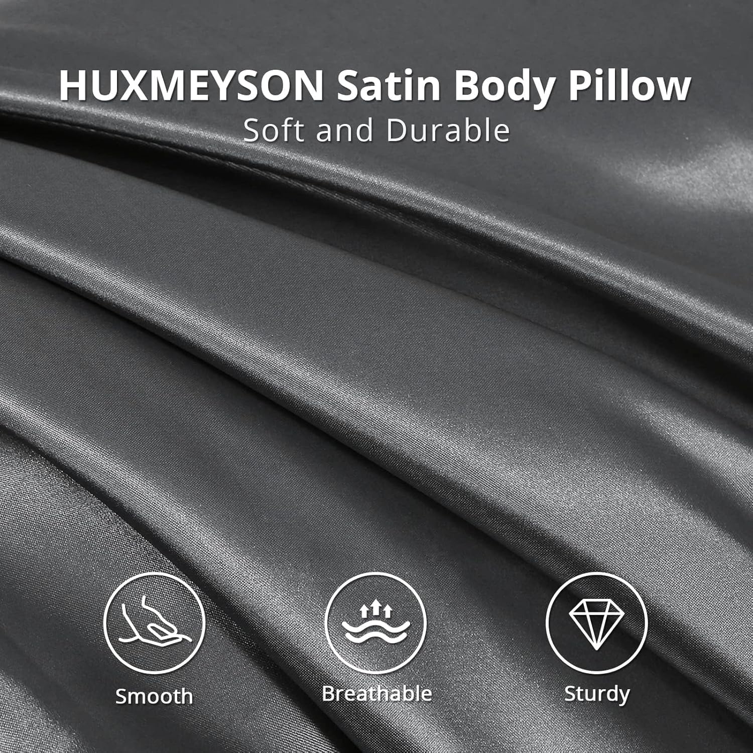 HUXMEYSON Cooling Body Pillow with Removable Satin Case