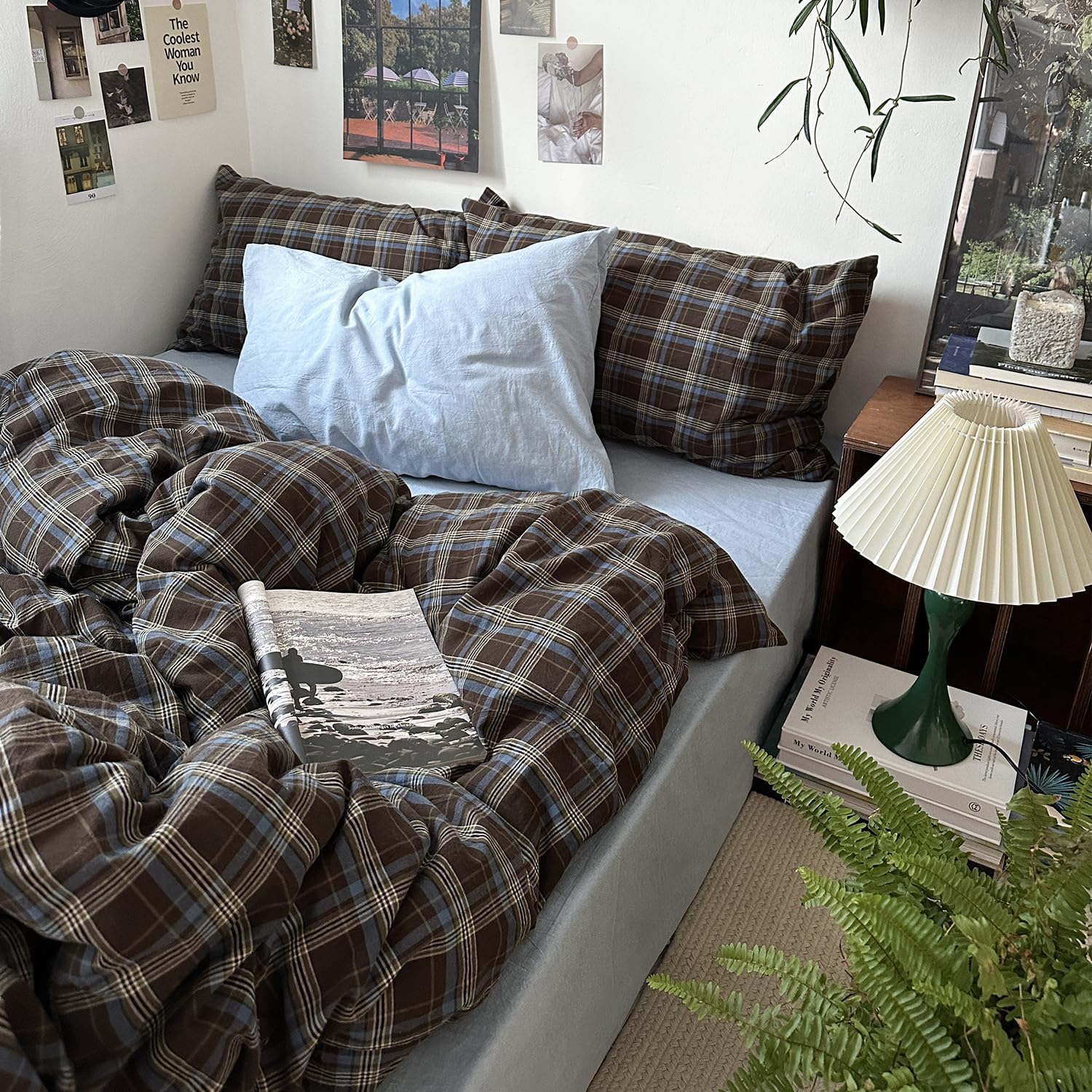 mixinni Buffalo Plaid Duvet Cover Set Twin XL 3 Piece