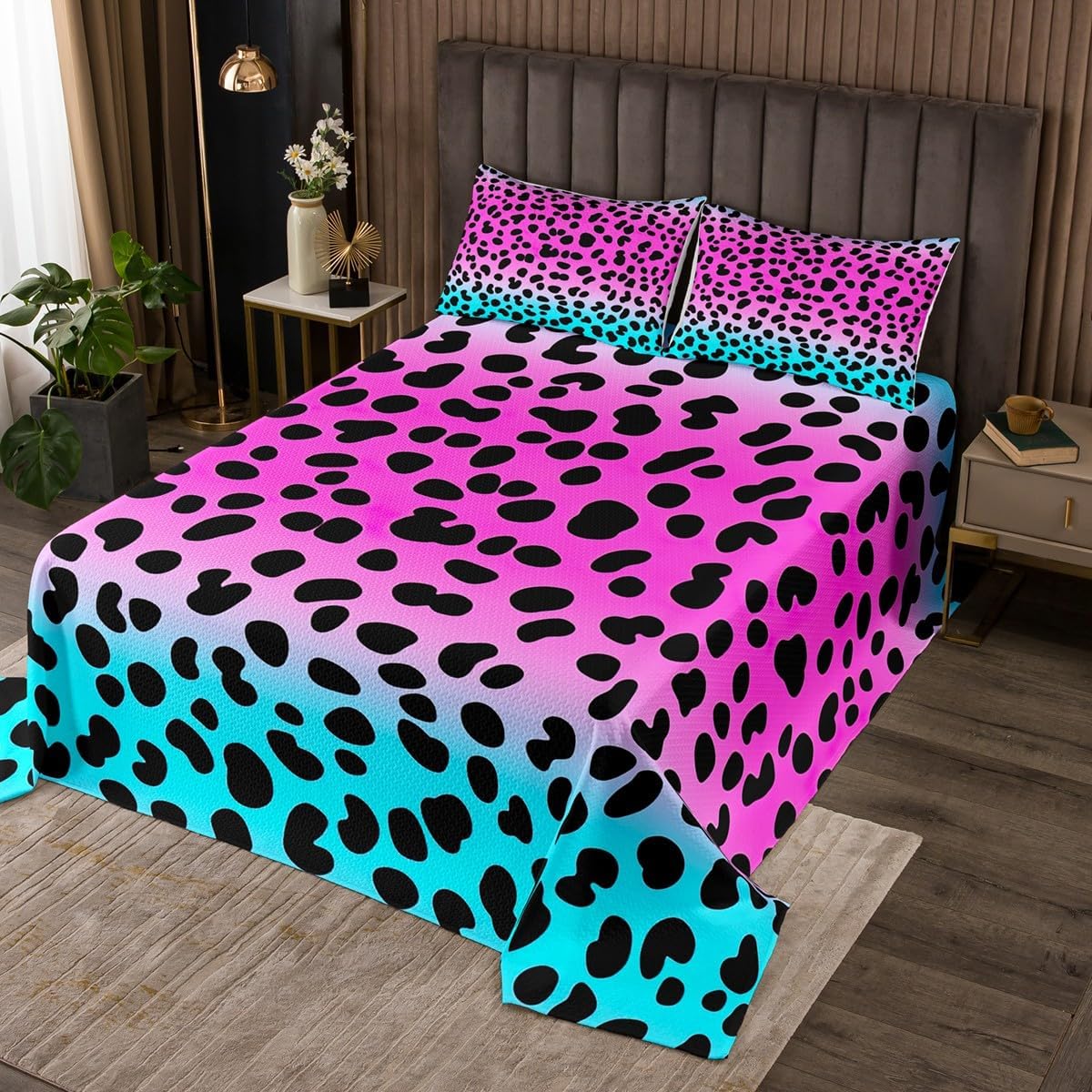 Feelyou Leopard Coverlet Set for Kids