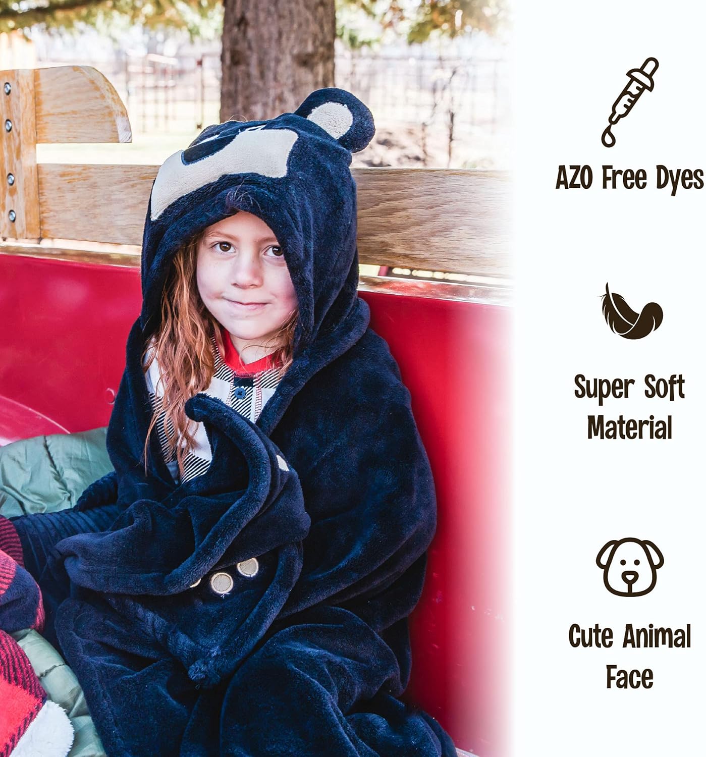 Lazy One Dinosaur Hooded Blanket for Kids 1