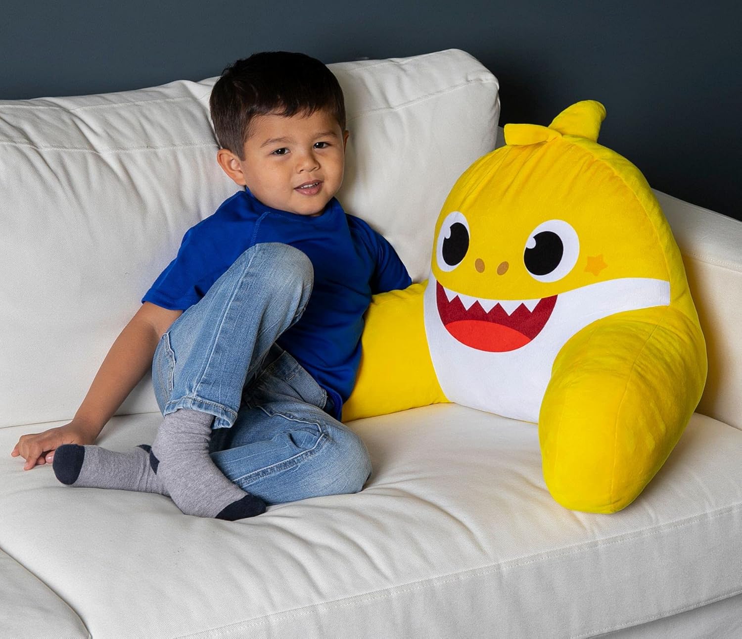 Baby Shark Kids Back Resting Pillow for Reading and TV