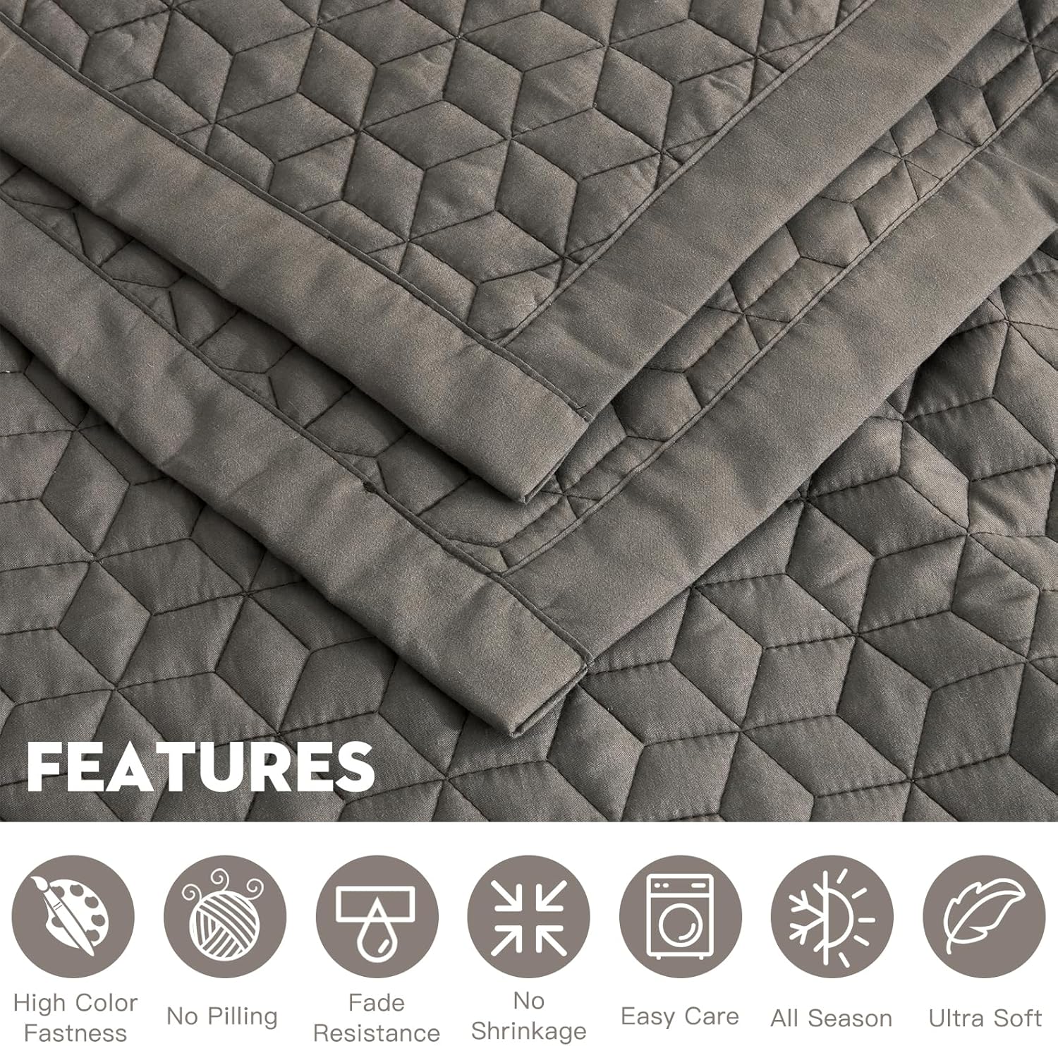 Blythease Oversized King Bedspread 128x120 Brown