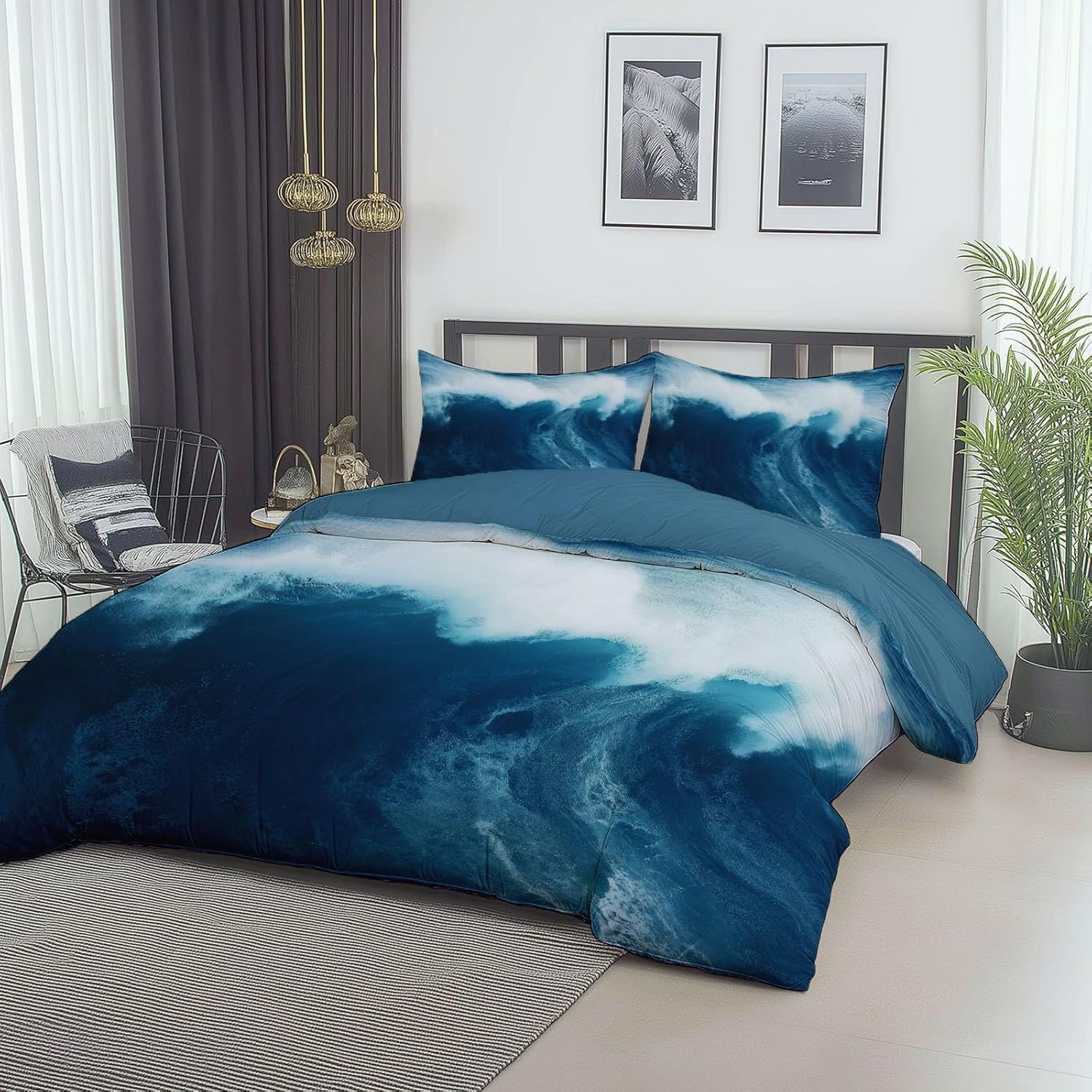 Blue Duvet Cover Twin XL with Matching Pillowcases
