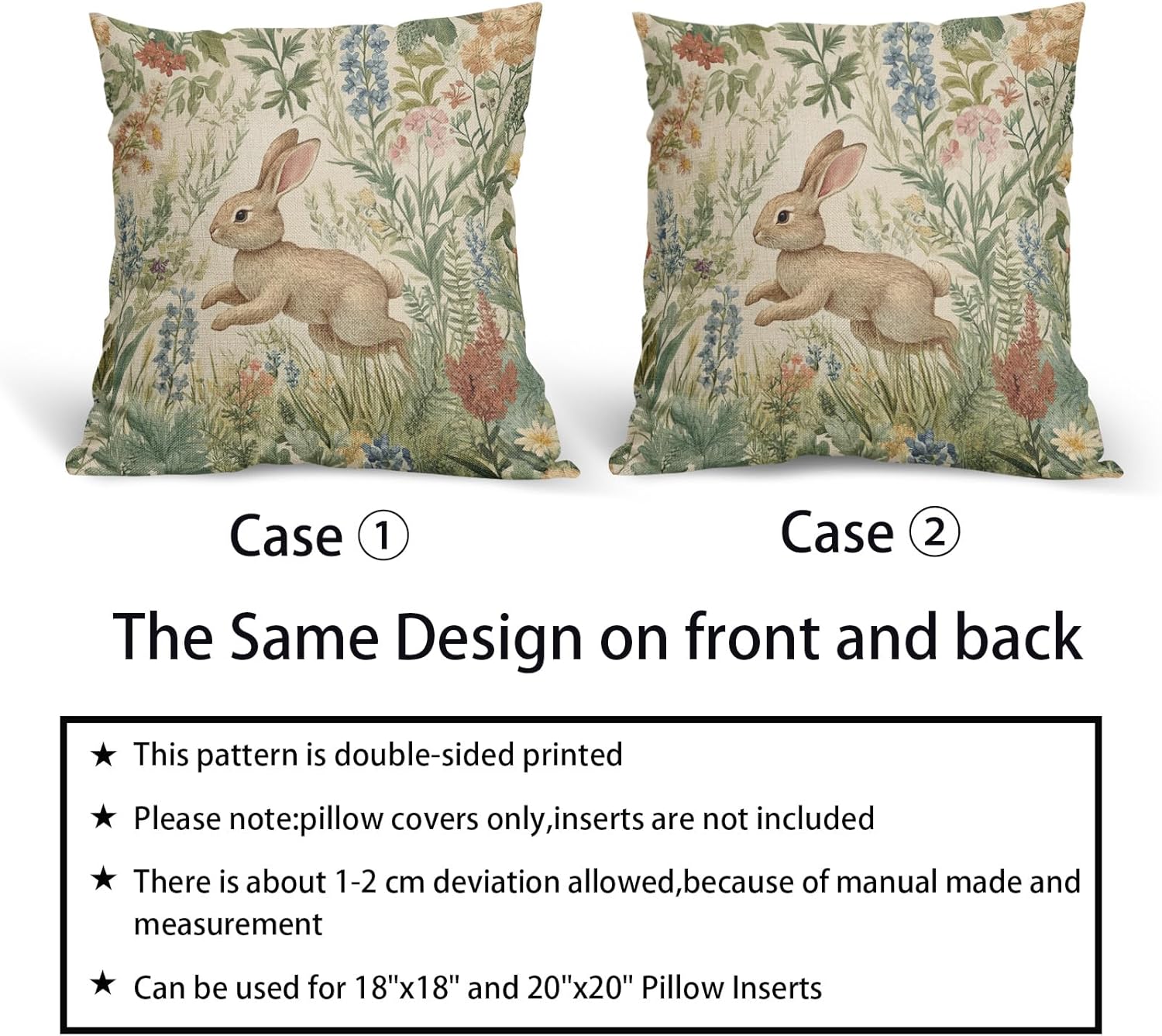 AmplePisce Spring Pillow Covers Set of 2 16x16 Inch