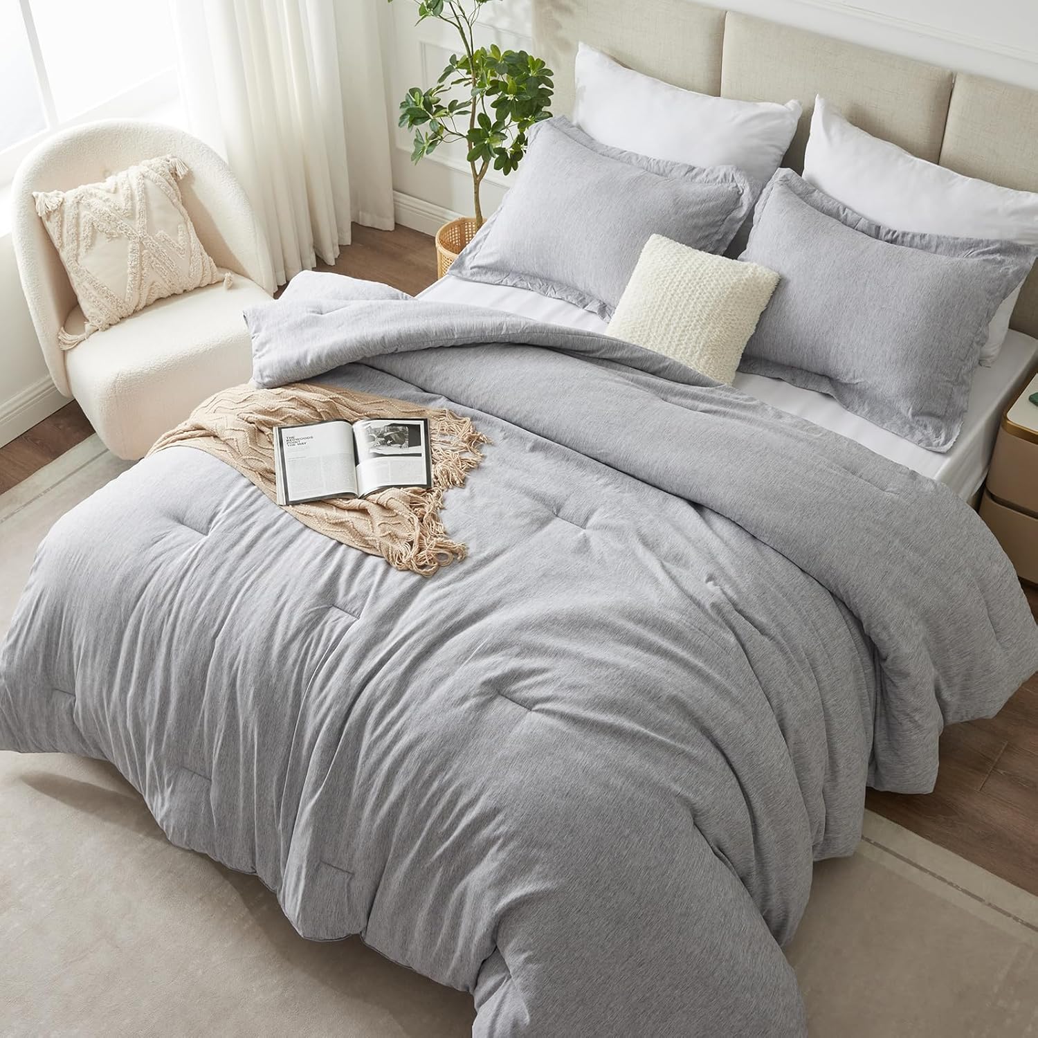 CozyLux Twin XL Comforter Set with Pillow Sham