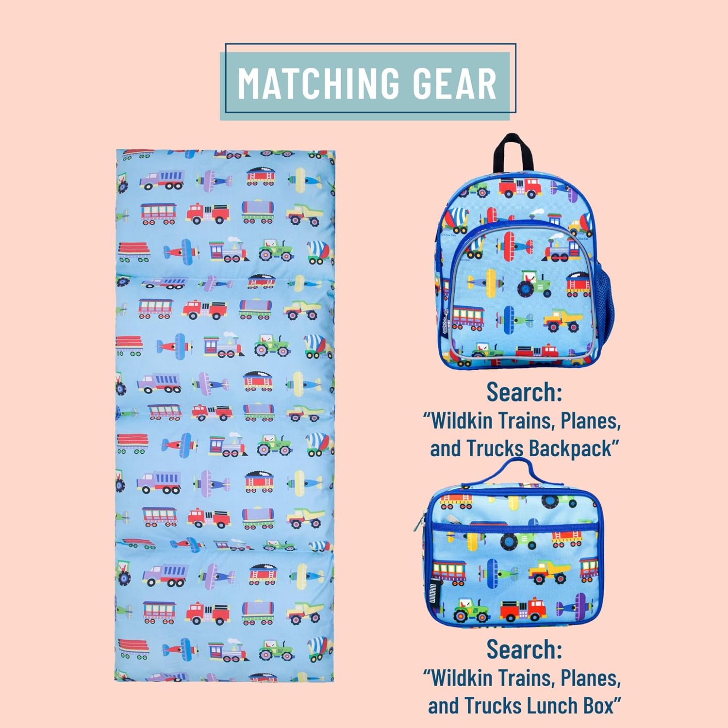 Wildkin Kids Floor Lounger Travel-Friendly Sleepover Ready Fits Standard Pillows