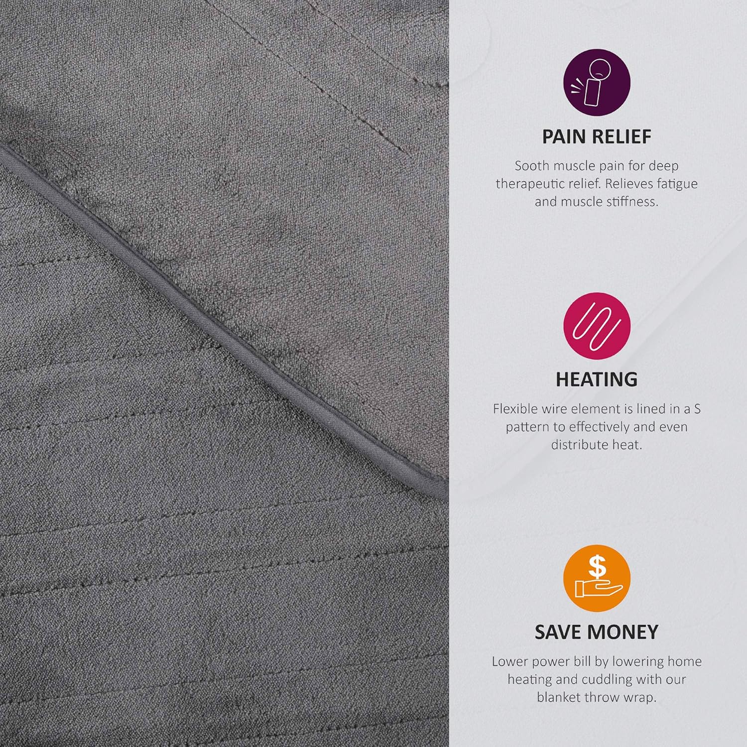 Beautyrest Foot Pocket Soft Microlight Plush Electric Throw