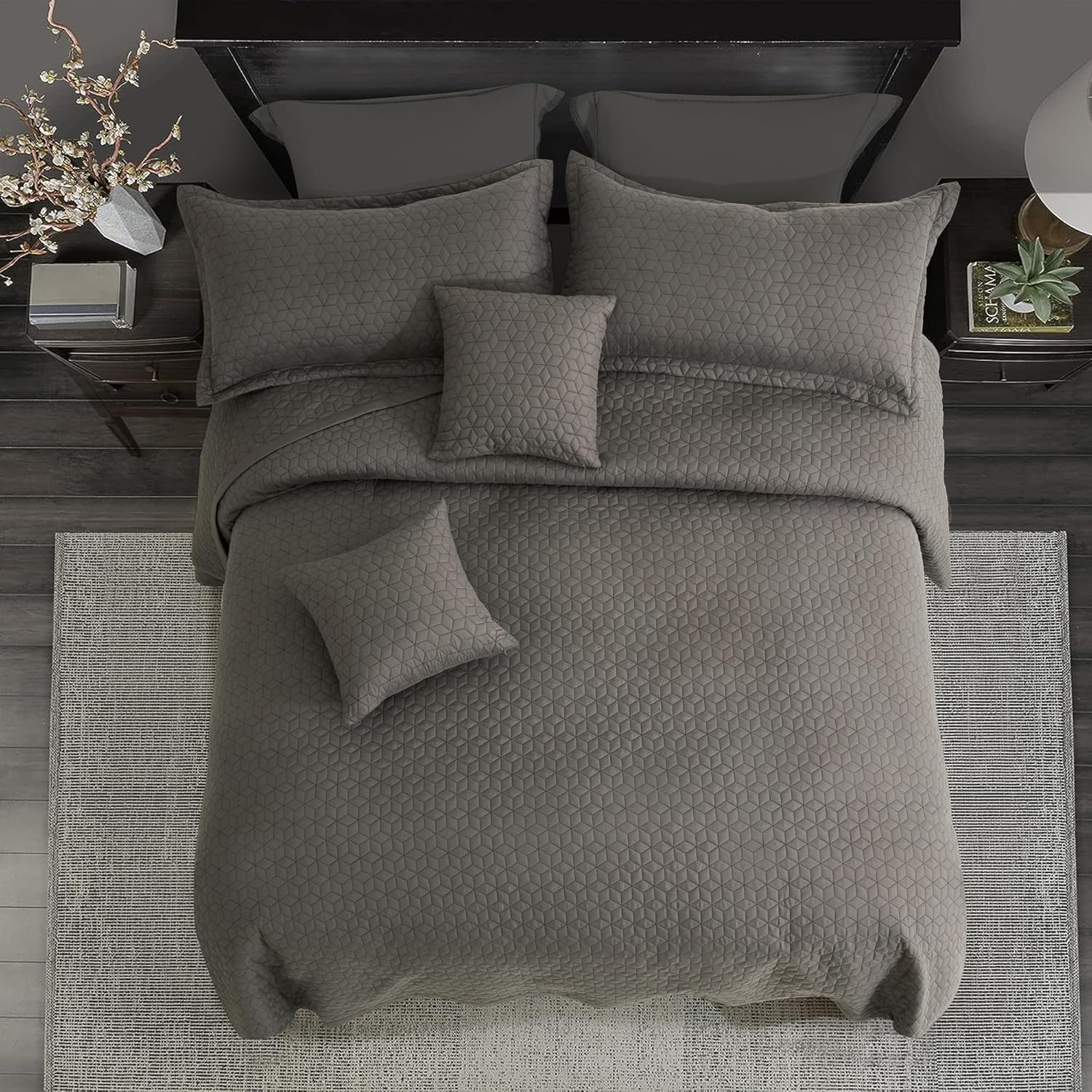 Blythease Oversized King Bedspread 128x120 Brown