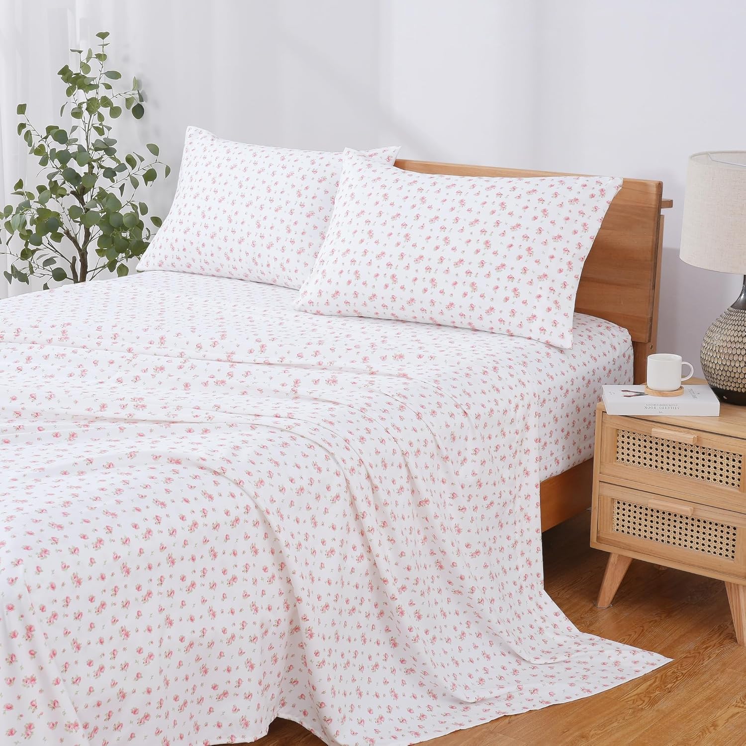 Modern Threads Silky Soft Microfiber Twin Sheet Set with Deep Pockets and Pillowcases