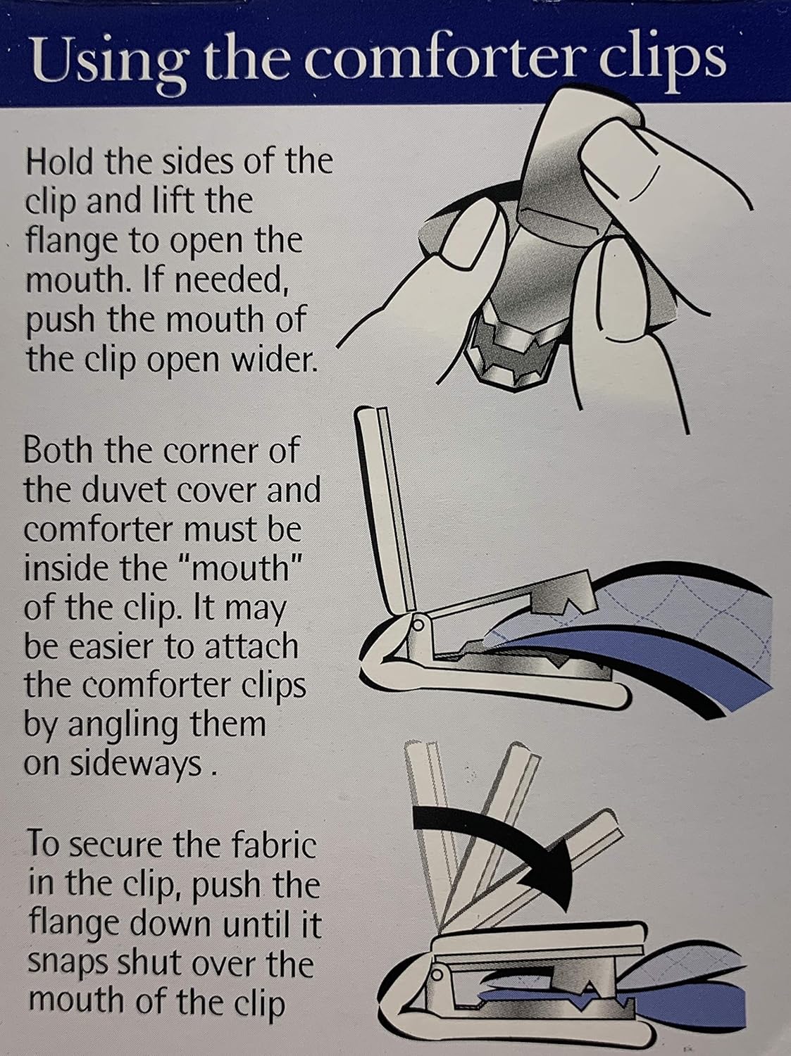 FRESH IDEAS Padded Duvet Clips 4-Pack - No-Shift Fasteners