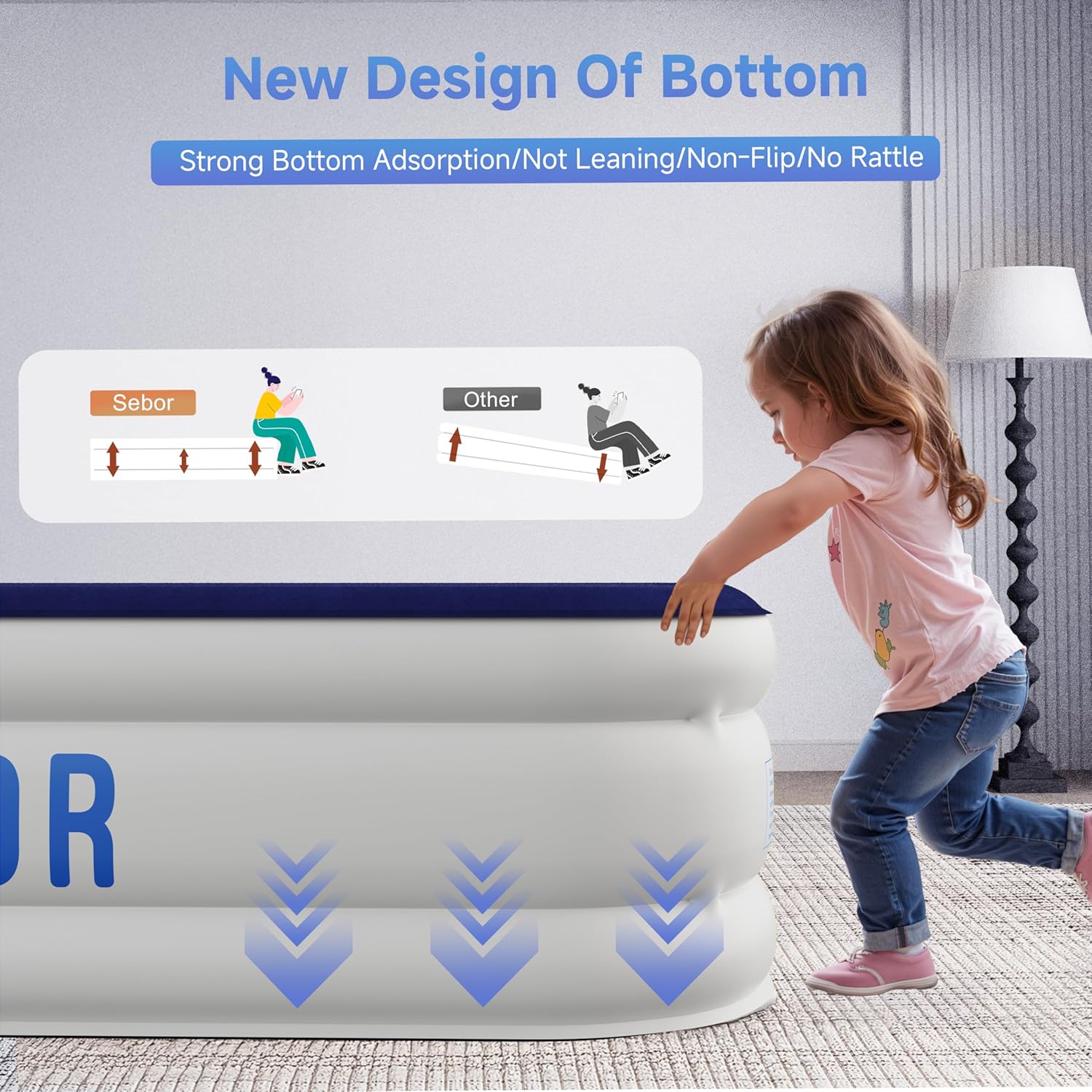 Sebor Air Mattress Twin with Built-in Pump 18