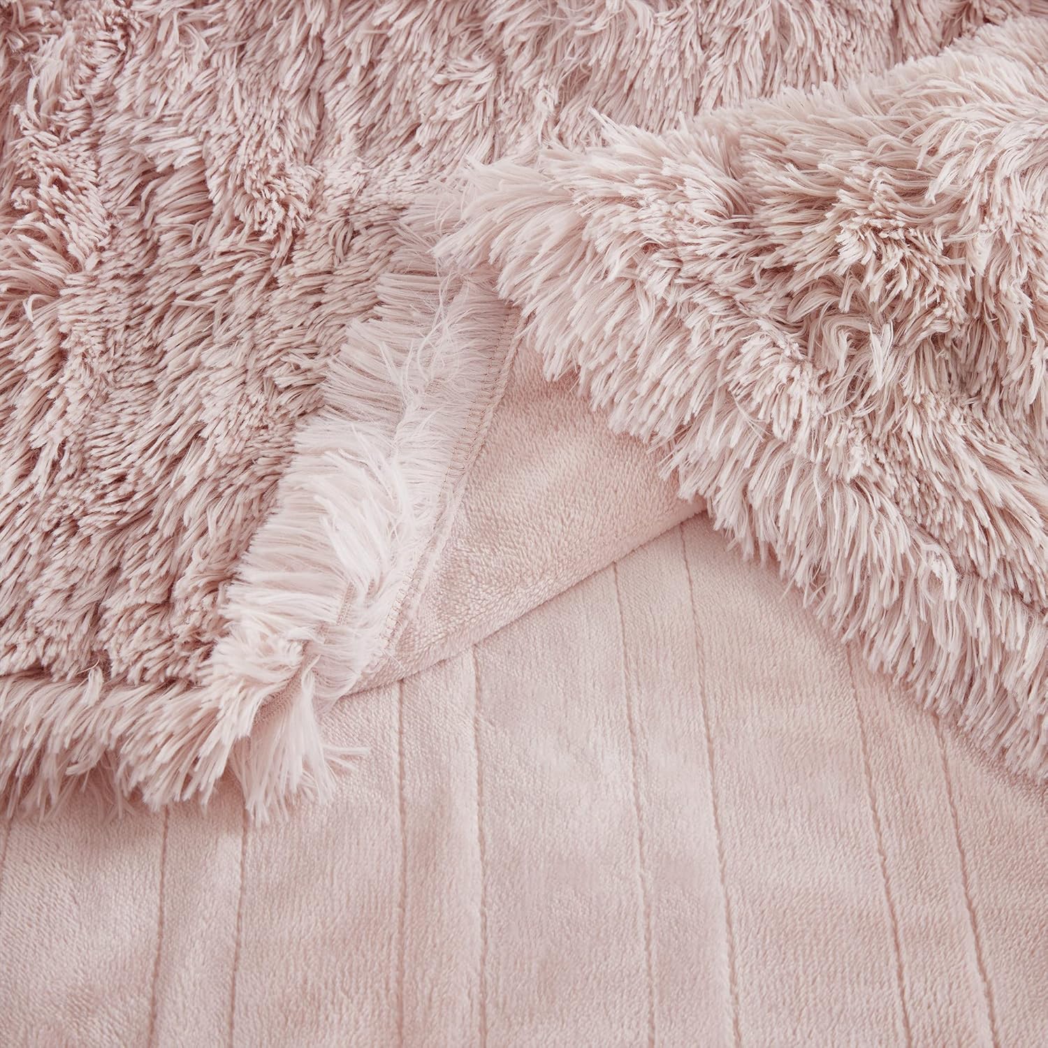 Serta Mila Heated Throw Blanket - 50x60 Inch Soft Faux Fur Electric Blanket