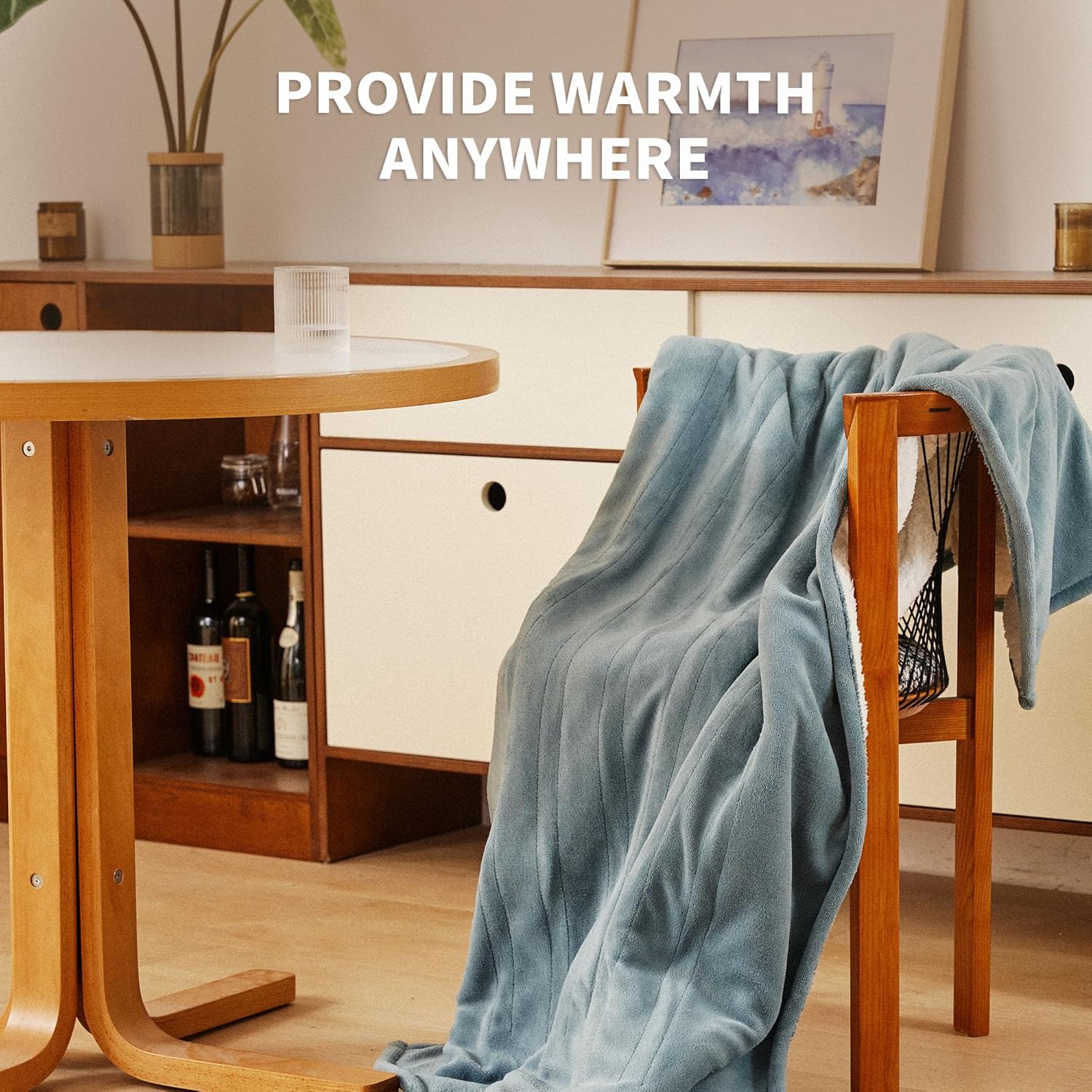 JETS HOME Heated Throw Blanket 50x60 ETL Certified