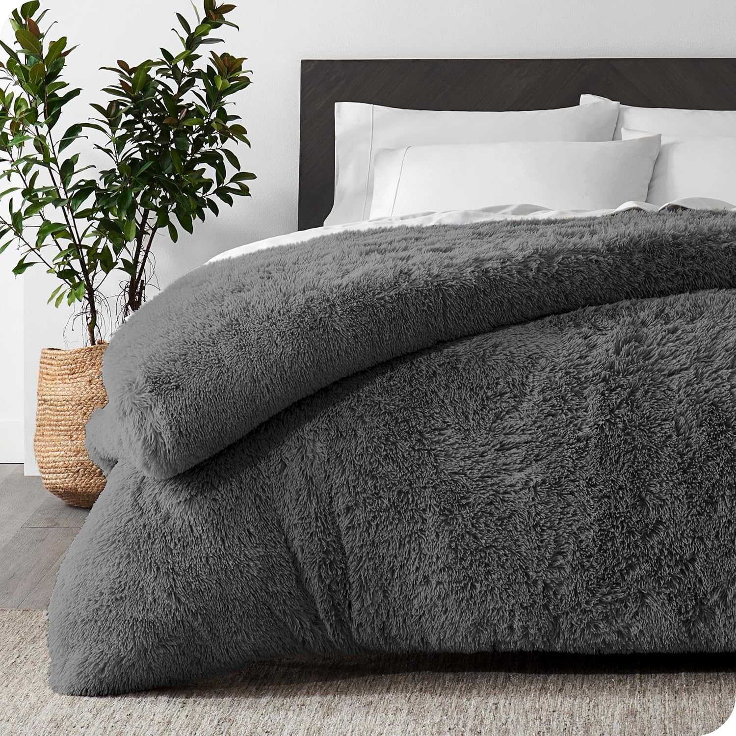 Bare Home Shaggy Fleece Duvet Cover Twin XL
