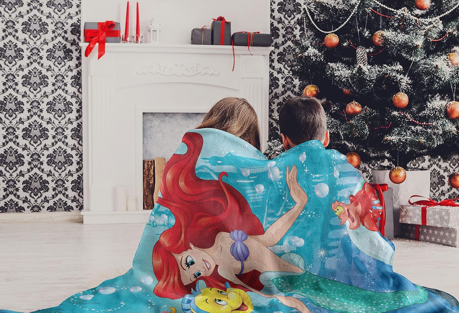 Northwest Little MermaidAriel Micro Raschel Throw Blanket 46x60