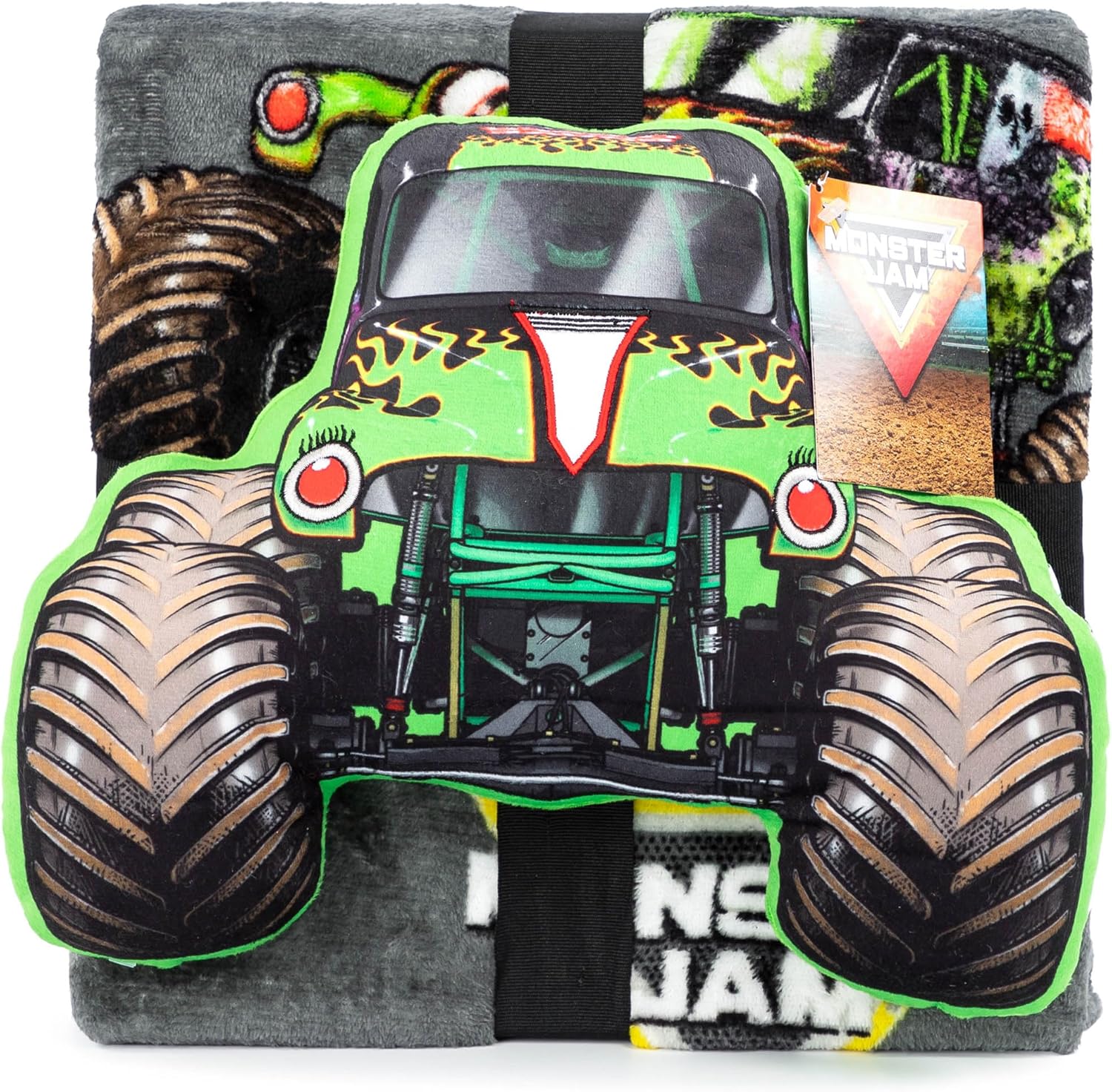Jay Franco Monster Jam Grave Digger Throw Blanket Pillow Set