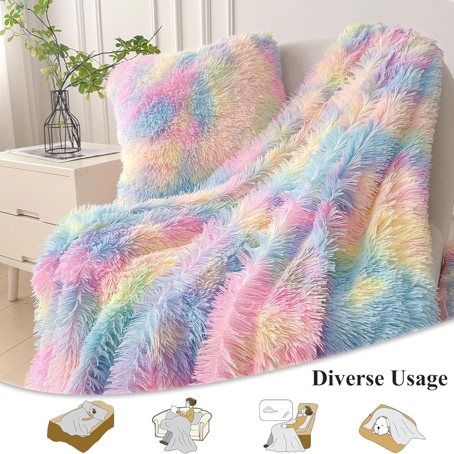 XeGe 3 Piece Soft Fluffy Throw Blanket Set 1