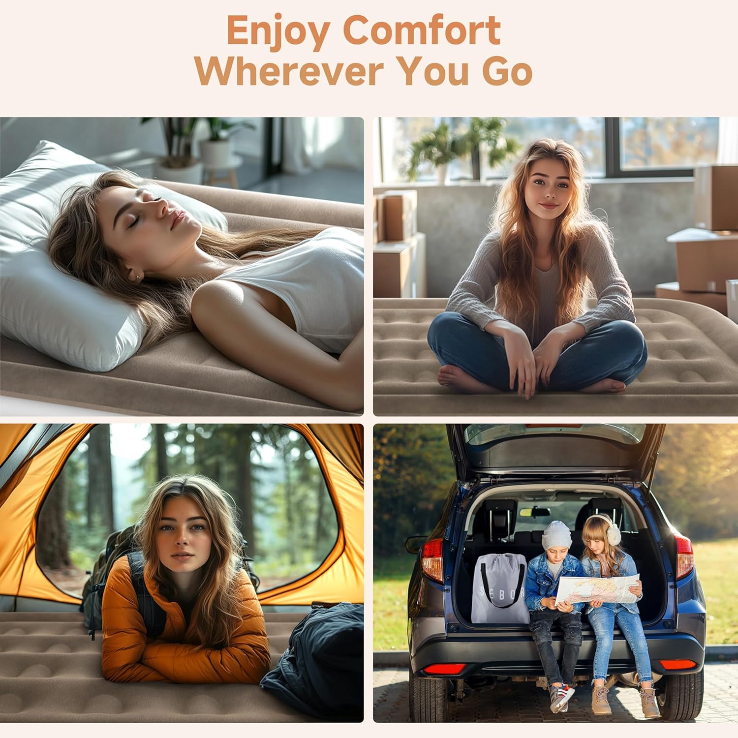 Sebor Air Mattress Twin with Built-in Pump 18 Inch 1