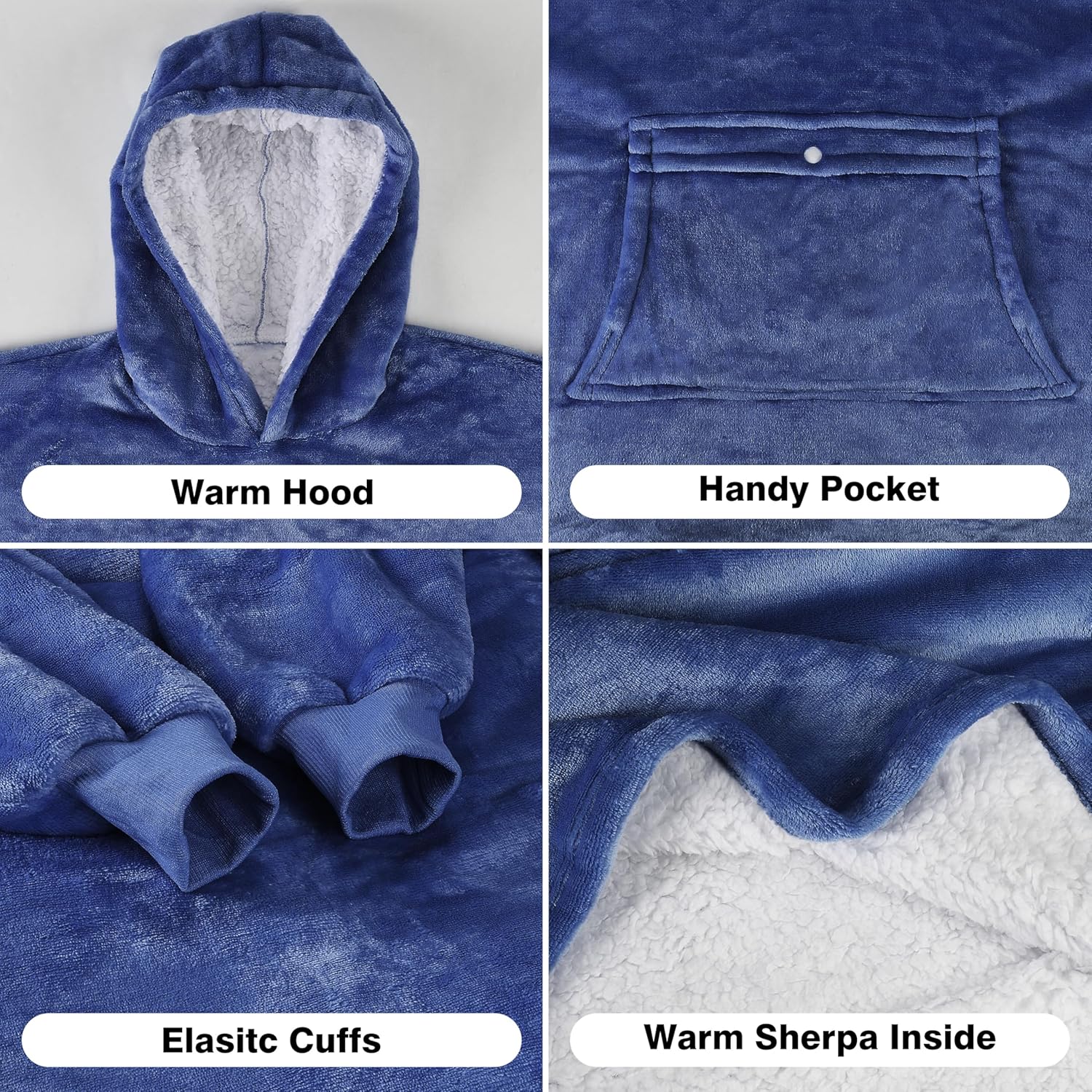 Catalonia Cozy Reversible Sherpa Hoodie for Kids