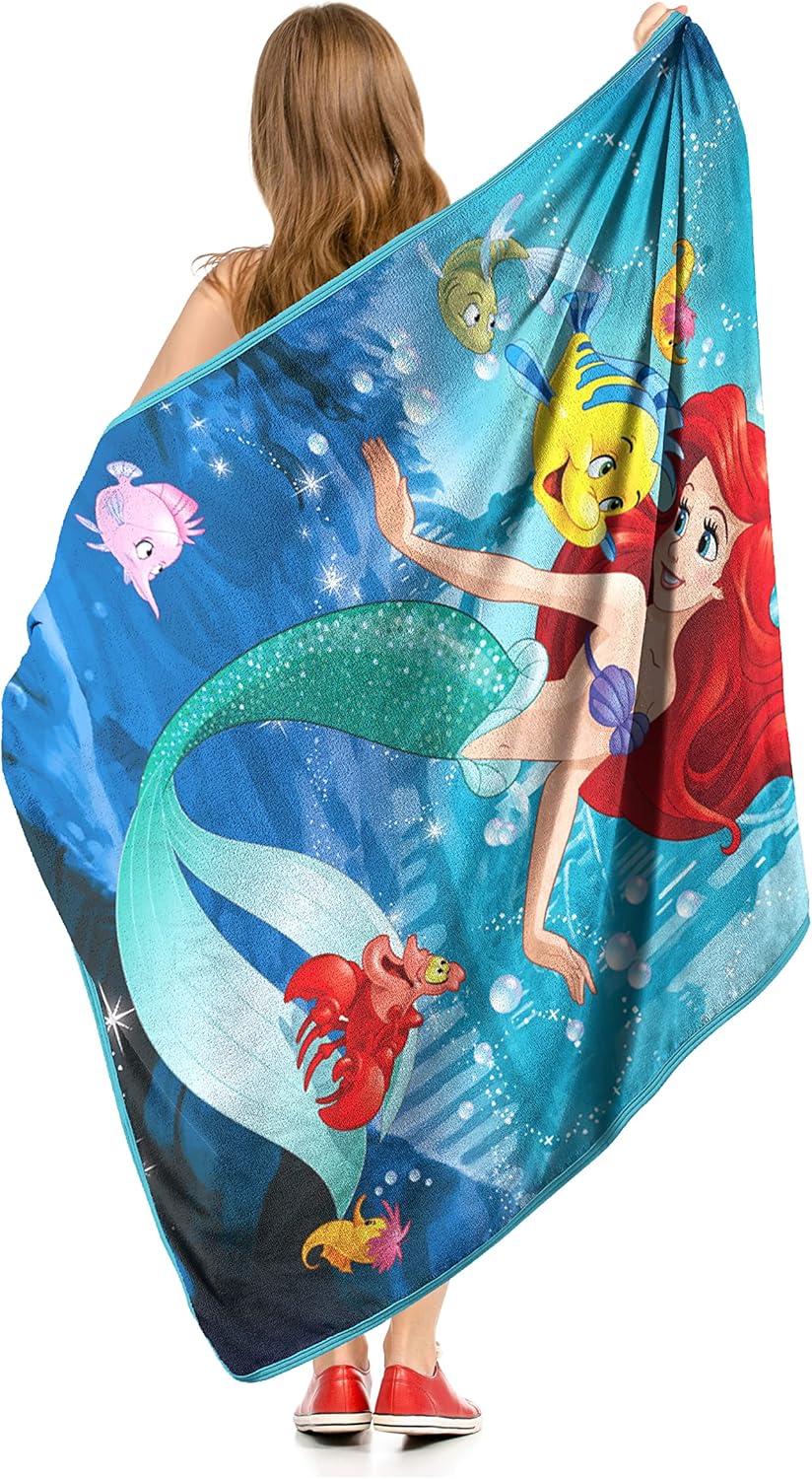 Northwest Little MermaidAriel Micro Raschel Throw Blanket 46x60