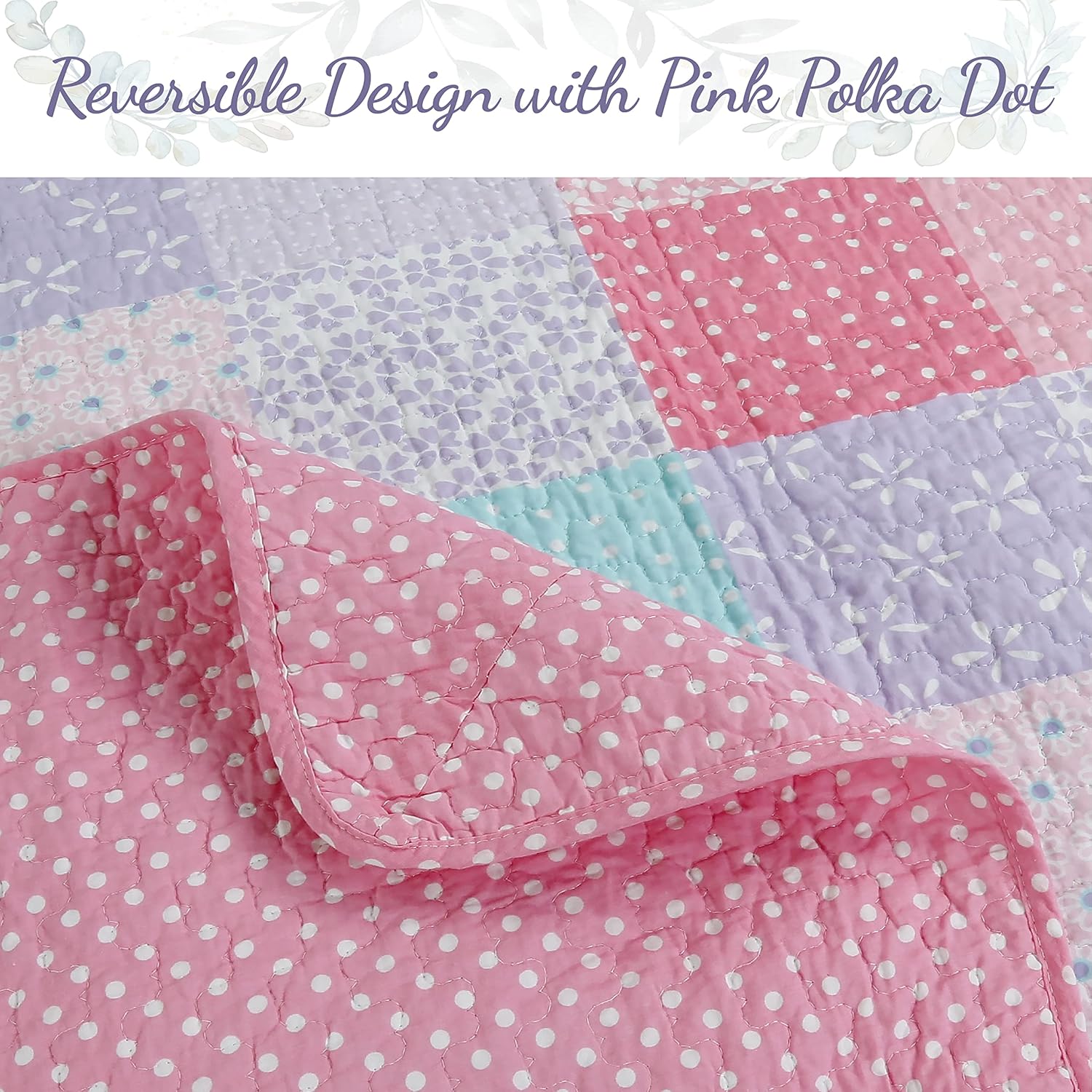 Cozy Line Angelina Floral Dot Quilt Bedding Set