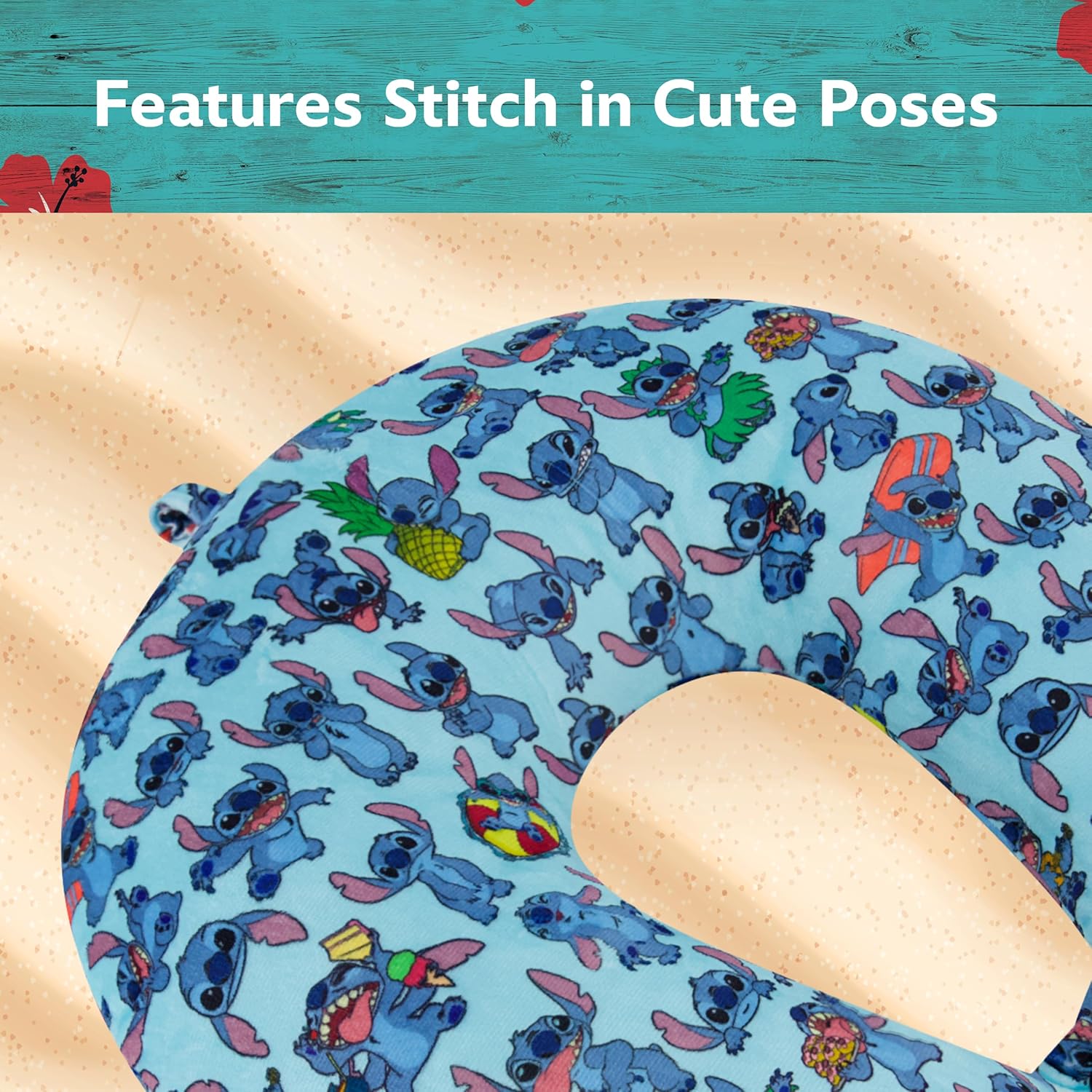 Disney Stitch Travel Neck Pillow for Kids - Blue