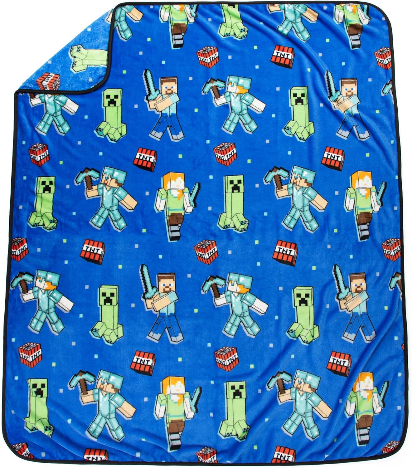 Jay Franco Minecraft Creeper Plush Pillow Throw Blanket Set