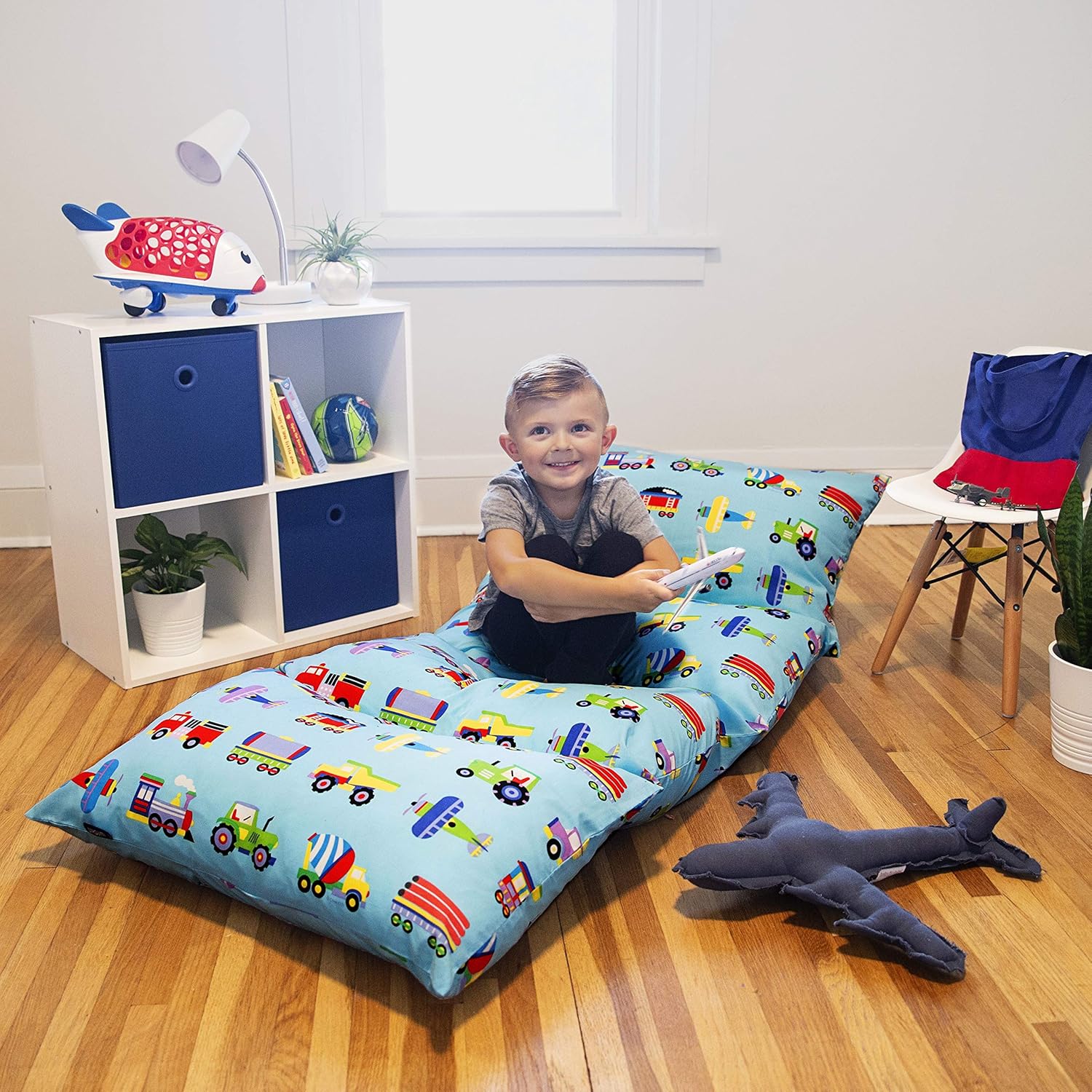 Wildkin Kids Floor Lounger Travel-Friendly Sleepover Ready Fits Standard Pillows