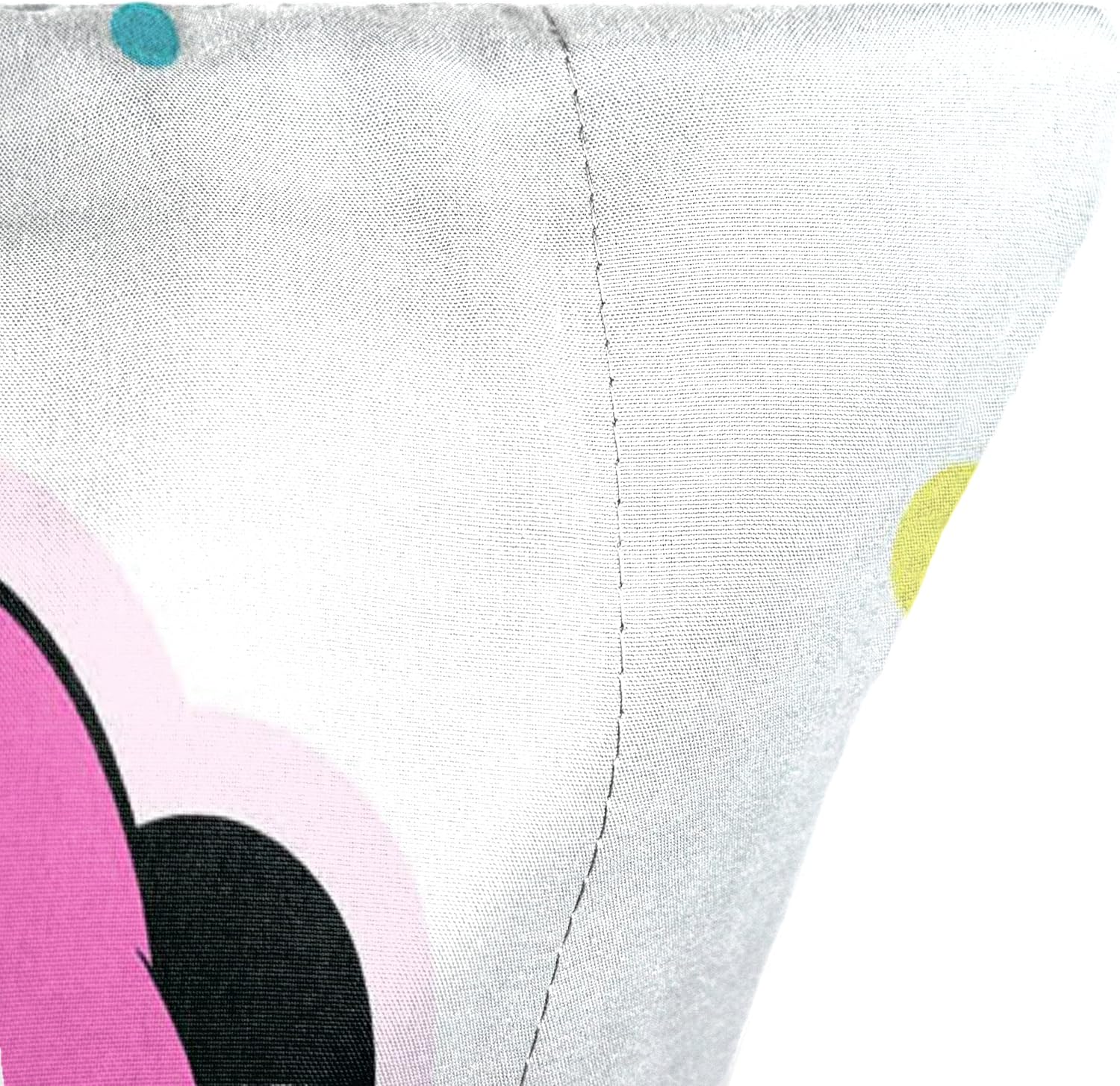 Jay Franco Disney Minnie Mouse Rainbow Stripe Pillowcase - Reversible Kids Bedding