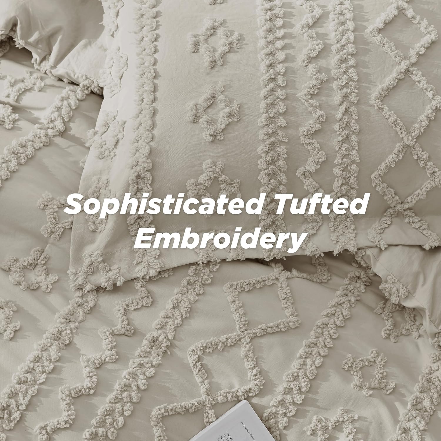 Bedsure Tufted Boho Comforter Set King