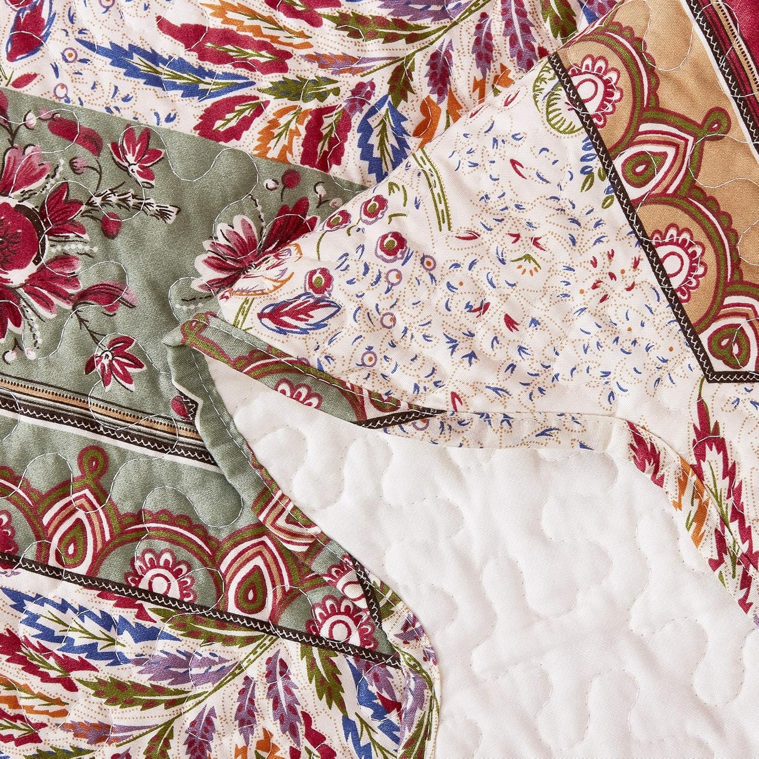 DaDa Bedding Bohemian Floral Bedspread Set - Cal King