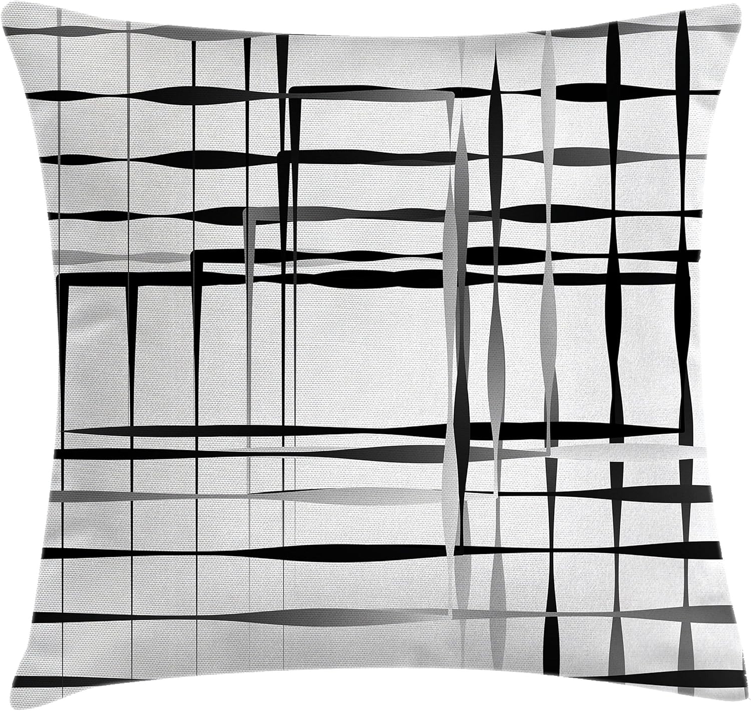 Ambesonne Modern Art Throw Pillow Cover 18 x 18 Black White